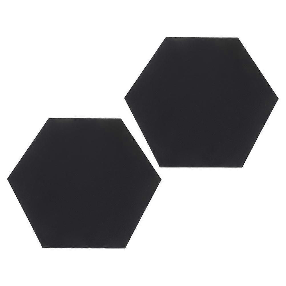 Wooden Boards For Painting Hexagon Canvas Boards Artist Black Flax Material Sturdy Irregular Structure Home Decoration 2Pack