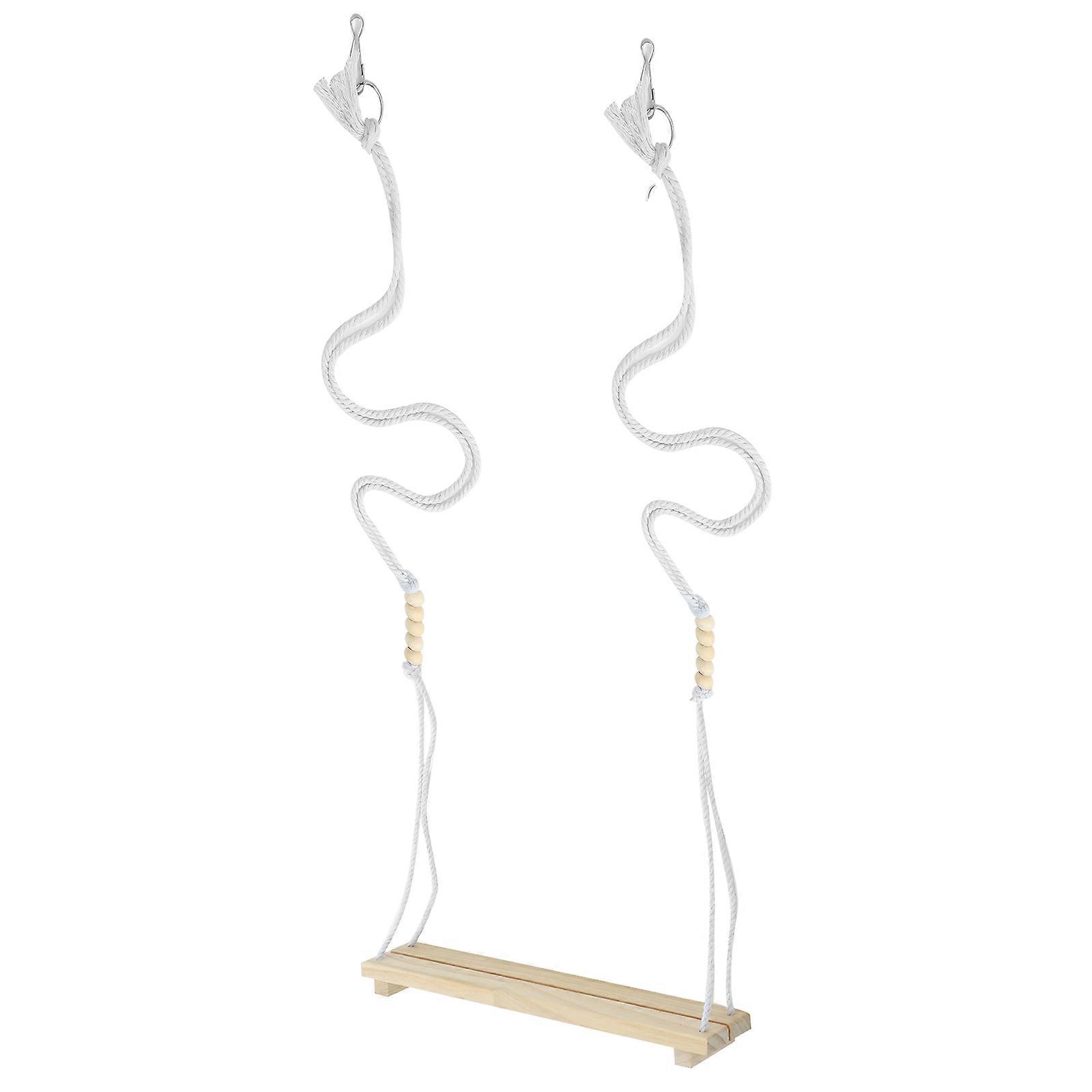 Light Yellow Synthetic Perch Stand for Kids with Simple Design and Wear-Resistant Material 7.5