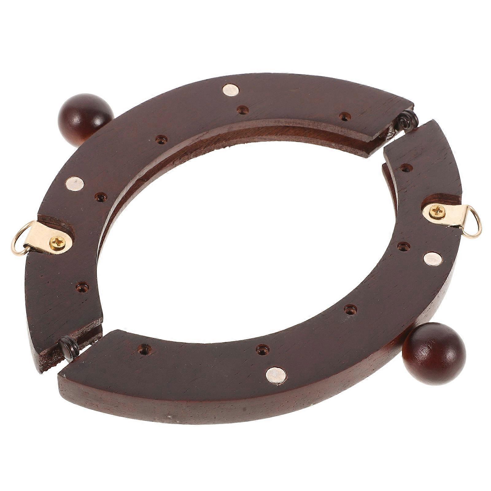 Masteelf 1 Set Handbag Handles Wooden Replacement Handles for Purse Accessories