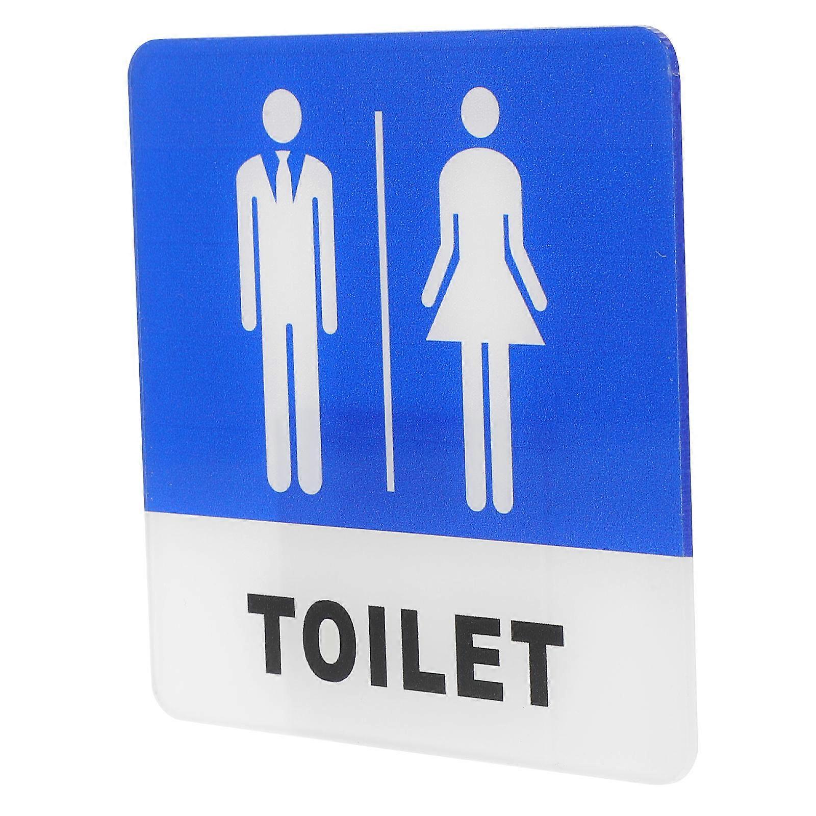 Unisex Restroom Sign, Acrylic Bathroom Door Sign with Strong Self Adhesive for Easy Installation – Ideal for Public Spaces, Home, Hotel and Office Use