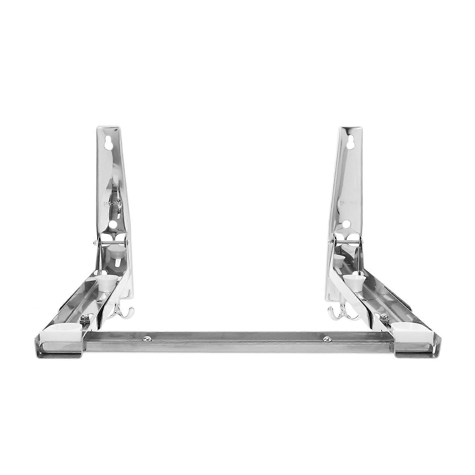 Stainless Steel Microwave Wall Mount Bracket Adjustable -saving Kitchen Oven Shelf Rack 1Pcs