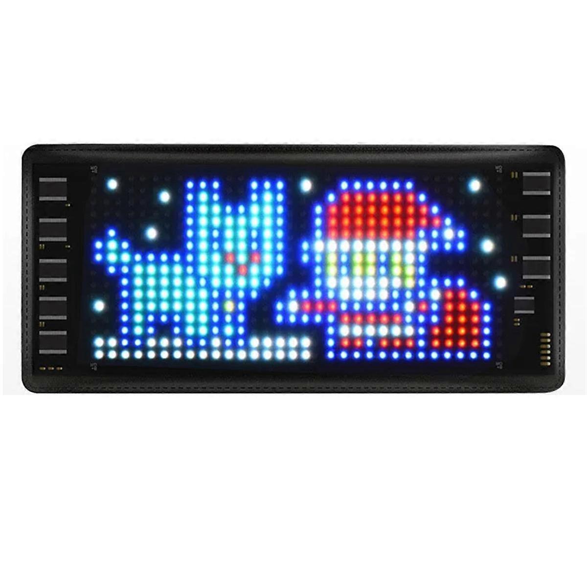 Leather Case Style Led Car Sign Flexible Small Screen Led Expression Screen with Battery Portable Display Screen