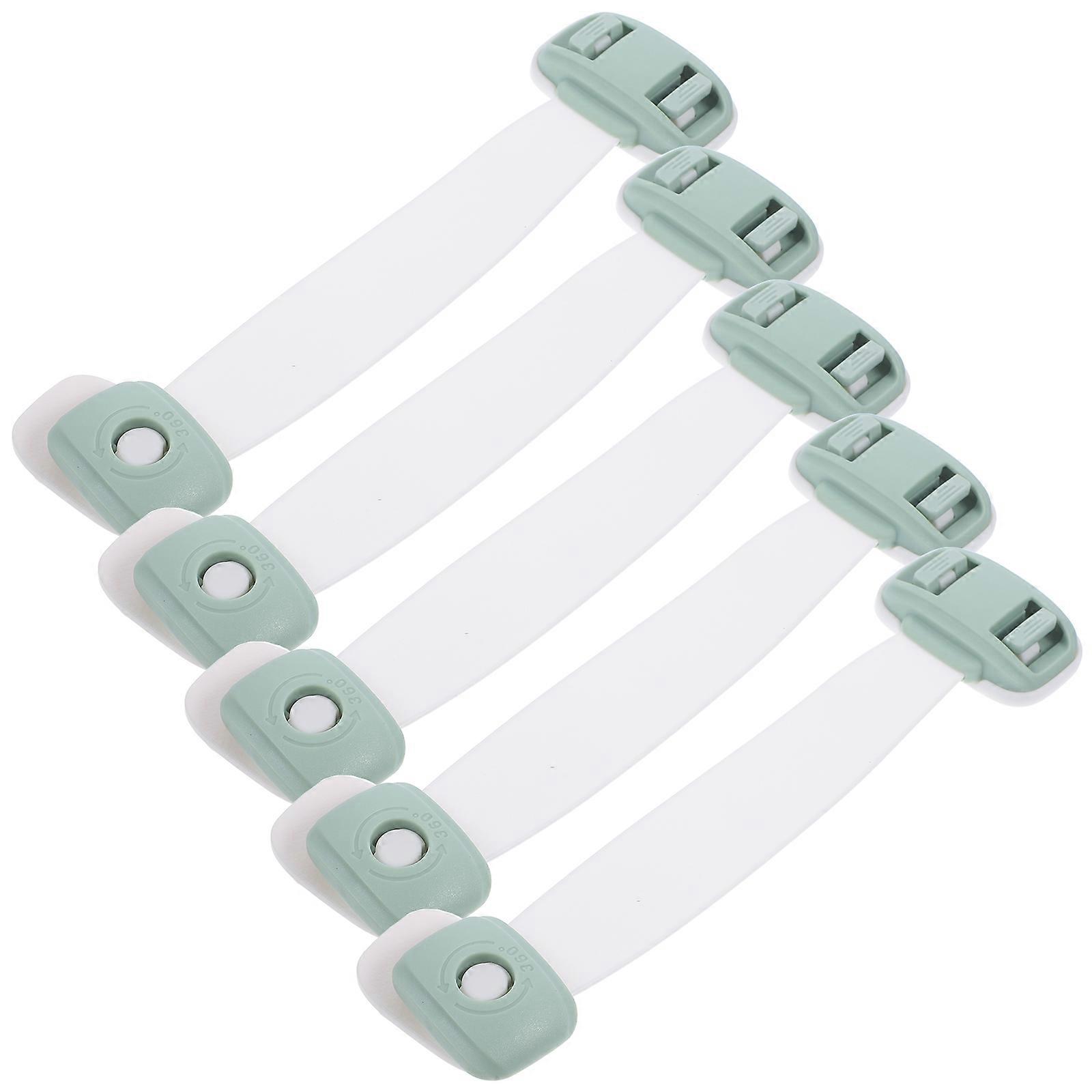 Drawer Lock For Pets 5Pcs Safety Lock For Childproof Purpose Green Color Suitable For Home Use