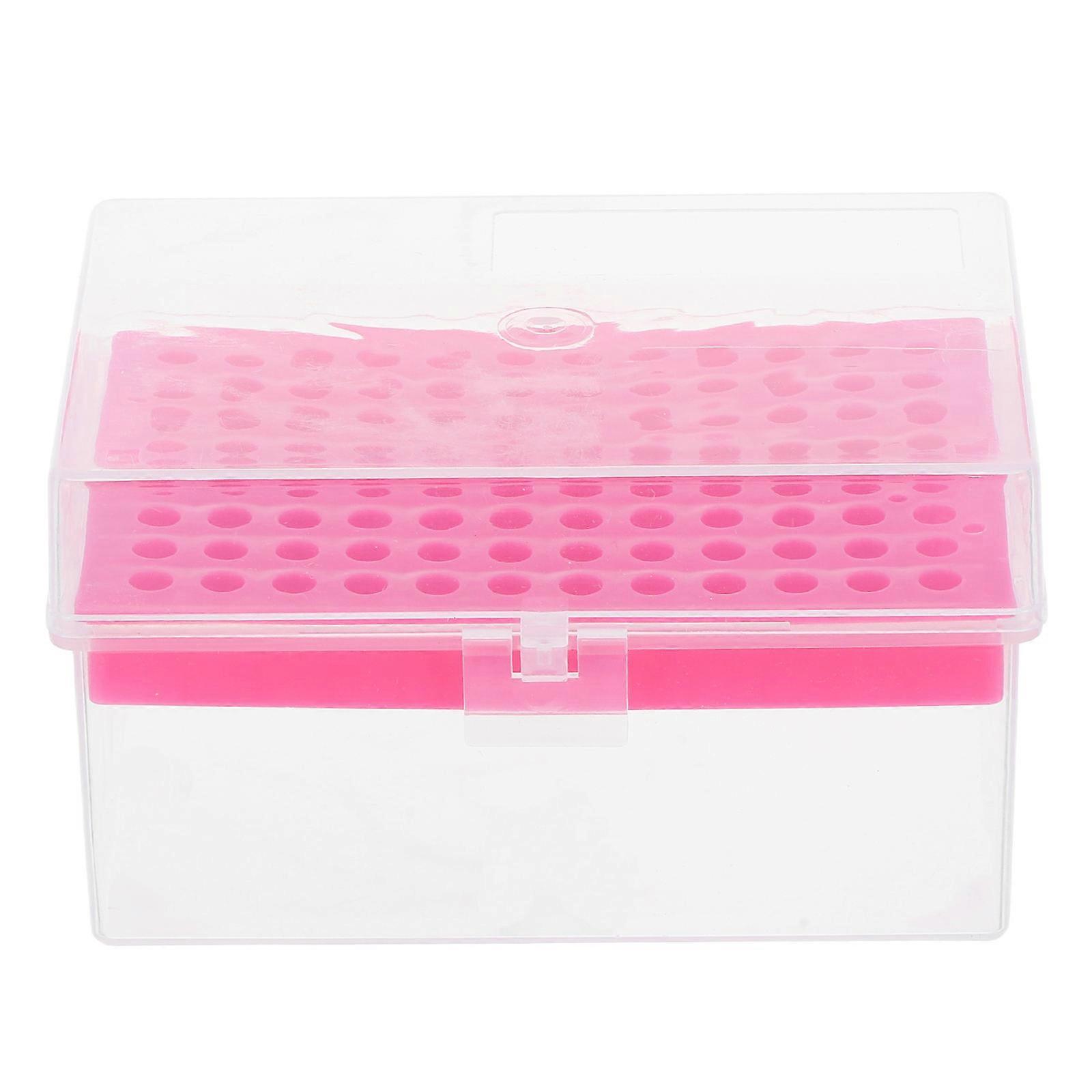 Hemoton 96 Well Pipette Tips Box Plastic Tip Holder Container for Efficient Laboratory Work
