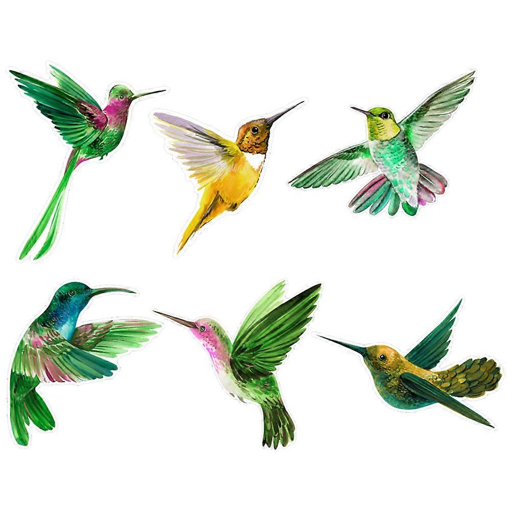 Diy Window Clings 6Pcs Static Cling Design For Window Decorations Green 17x17cm