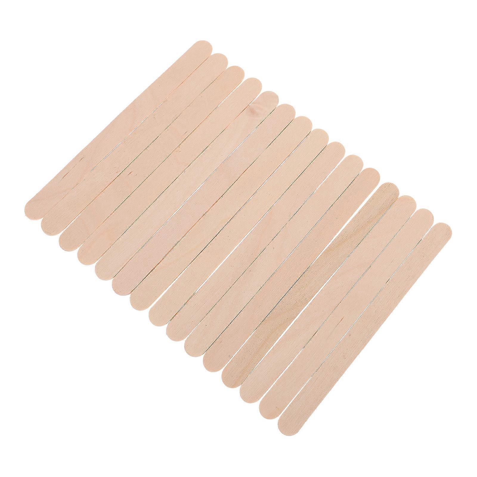 DIY Popsicle Stick Craft Supplies with Synthetic Material Beige Color Great for DIY Projects 100pcs