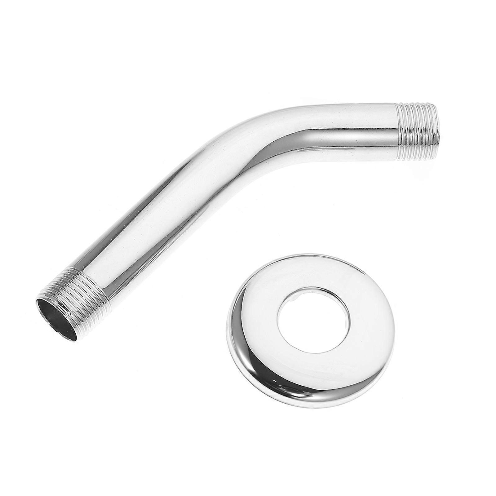 Wall Mounted Shower Pipe Arm Silver Simple Design For Homeowners Practical Replacement for Broken Shower Arm 1Set