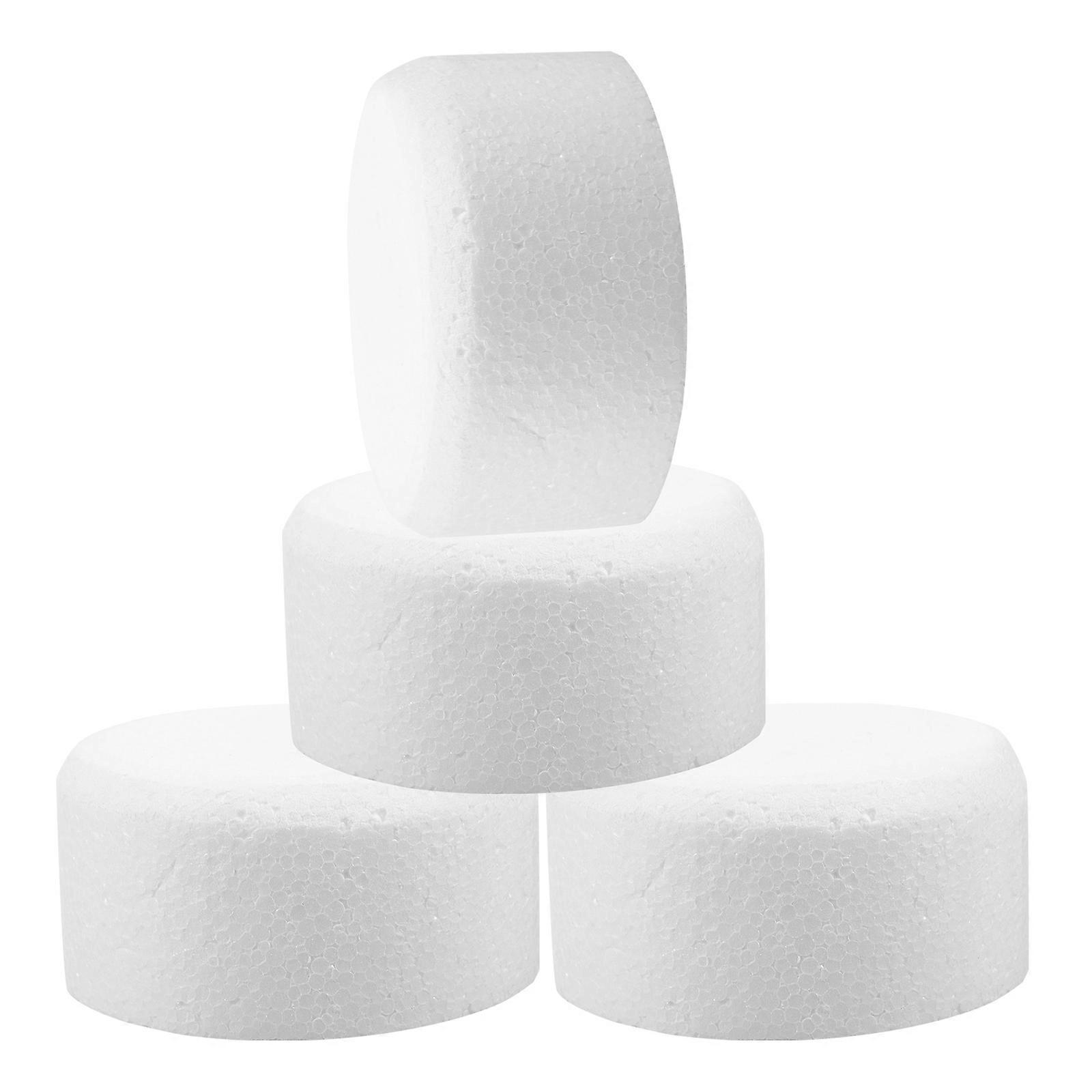 Foam Cake Dummies for Decoration White Lightweight and Portable Practice Models for Beginners 4 Pcs