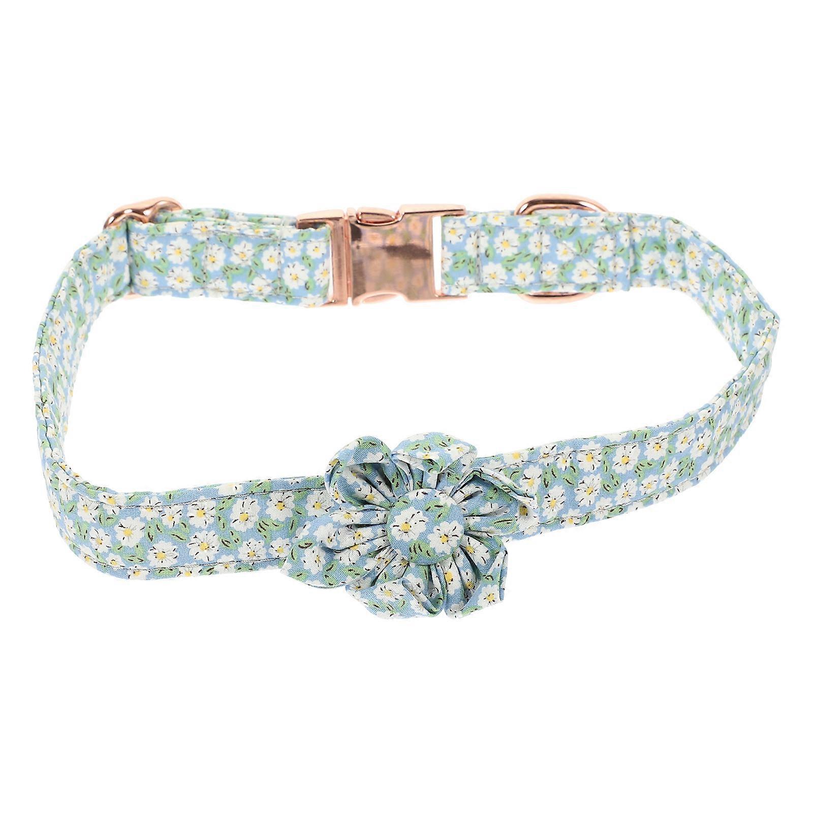 Daisy Pattern Dog Collar – Comfortable, Skin Friendly Pet Accessory for Outdoor Activities and Special Occasions
