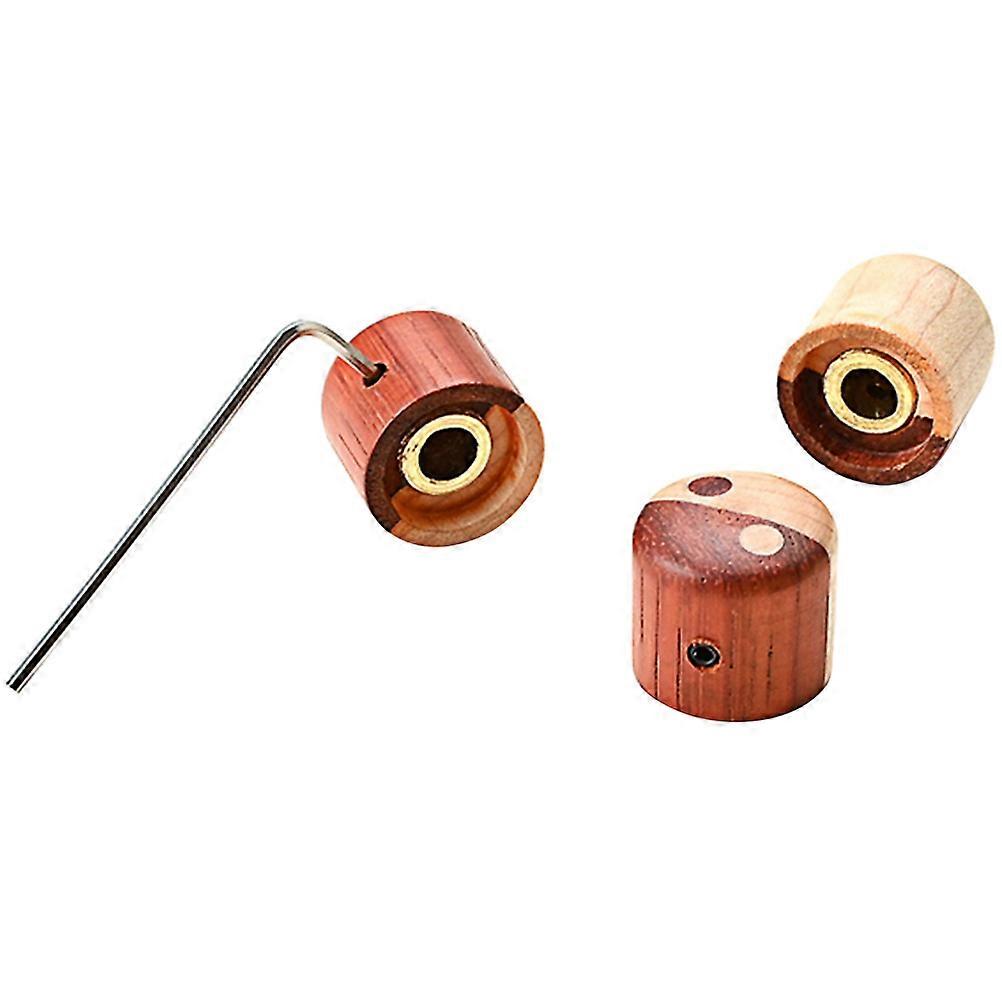 Durable Wooden Guitar Knob Volume Control 3Set Round Design For Electric Guitars And Musical Instrument Enthusiasts