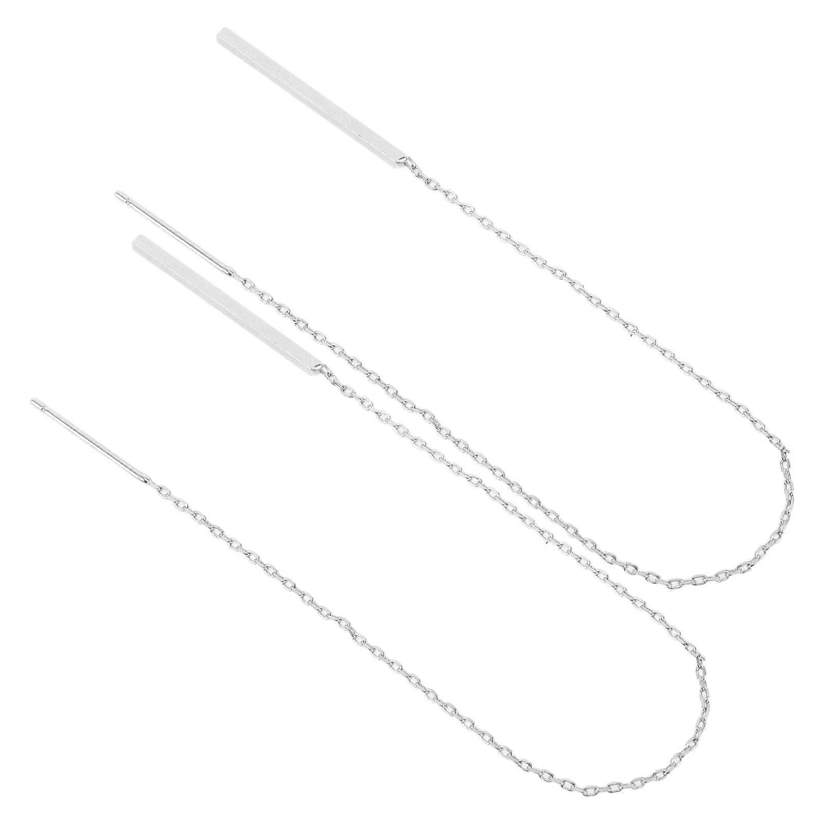 Minimalist Chain Dangle Earrings for Women, Long Threaded Tassel Design, High End Finish, Versatile Elegant Statement Jewelry for Any Occasion