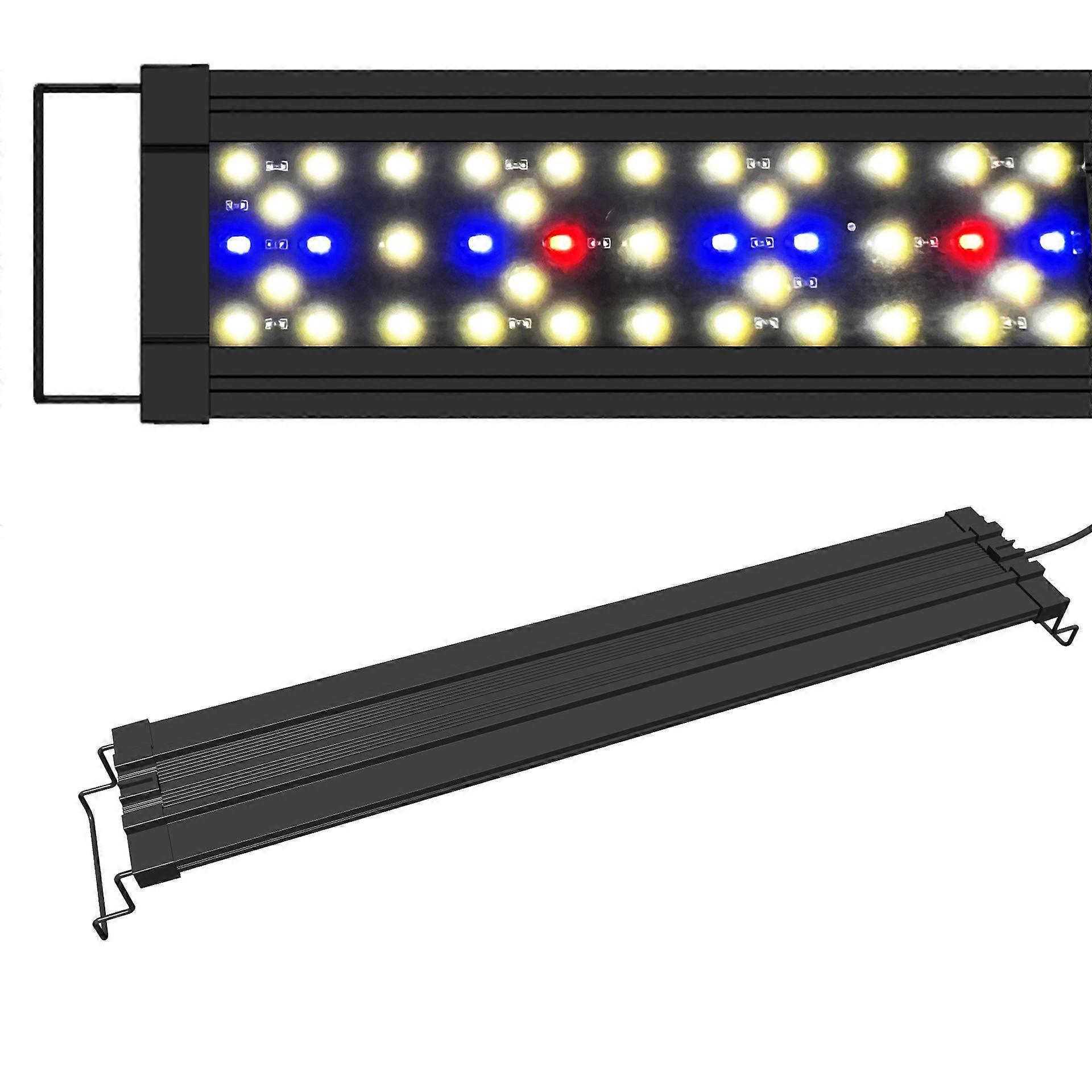 White and Blue LEDs 12 - 18 in  Fish Tank Light with Extendable Brackets 30cm LED Aquarium Light
