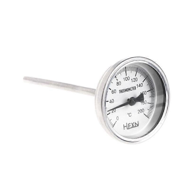 不锈钢双金属温度计 1/4PT 螺纹 L=100mm 0 - 50 - 300°C WSS-303
