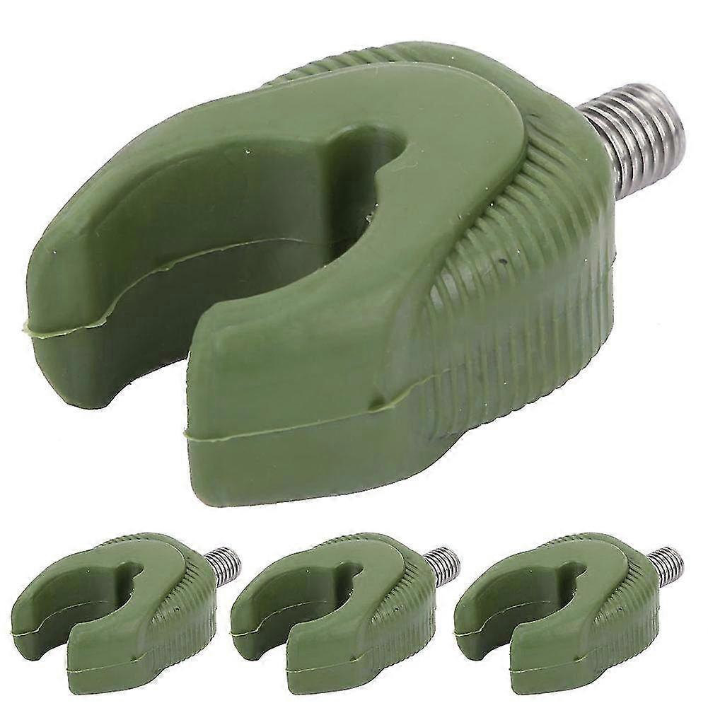 Silicone Fishing Rod Holder Support Stand for Telescopic Rods - Dark Green Fishing Accessory for Improved Stability and Control