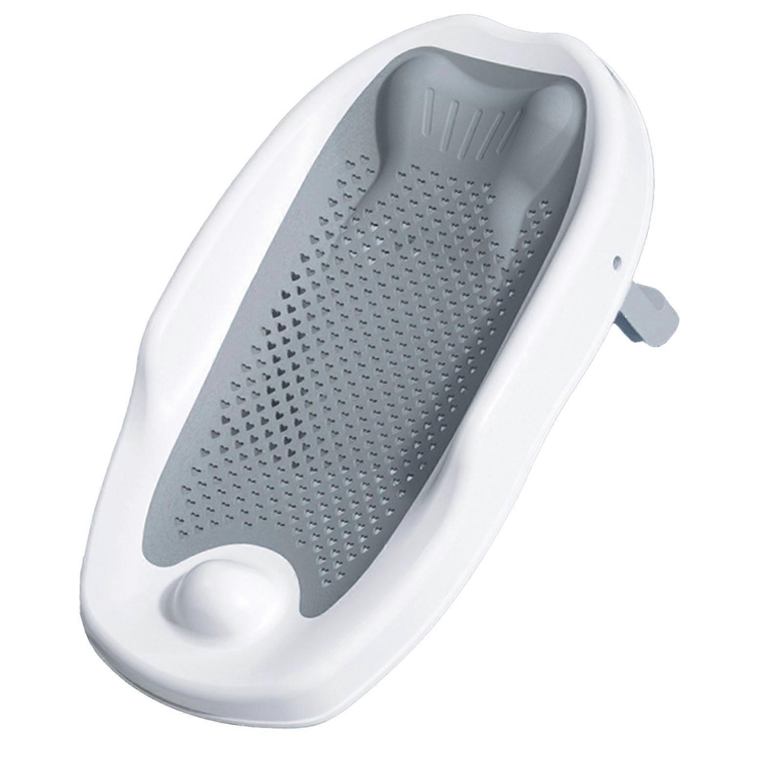 Baby Bath Support Sitting And Lying Infant Shower Bracket Non Slip Cushion Reticulation Bathtub Grey