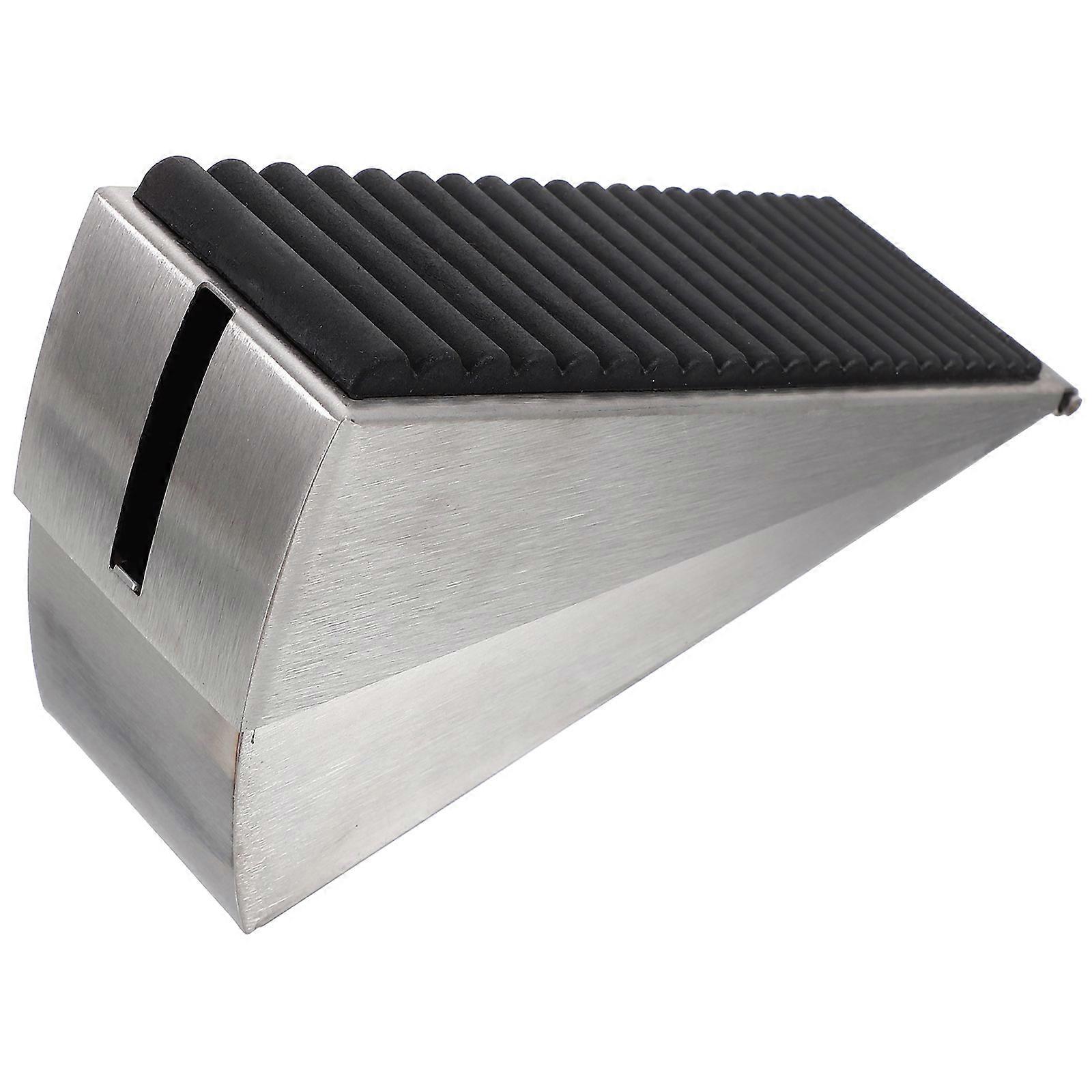 Stainless Steel Adjustable Door Wedge with Rubber Bottom – Heavy Duty Door Stop for Kitchens & Bathrooms