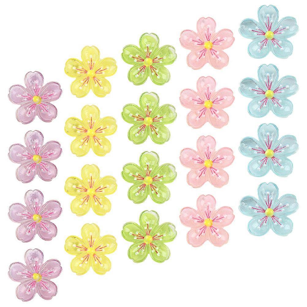 20pcs Mini Cherry Blossom Flower Heads for Crafts Decorative Sakura Petals for DIY Projects Suitable for All Ages