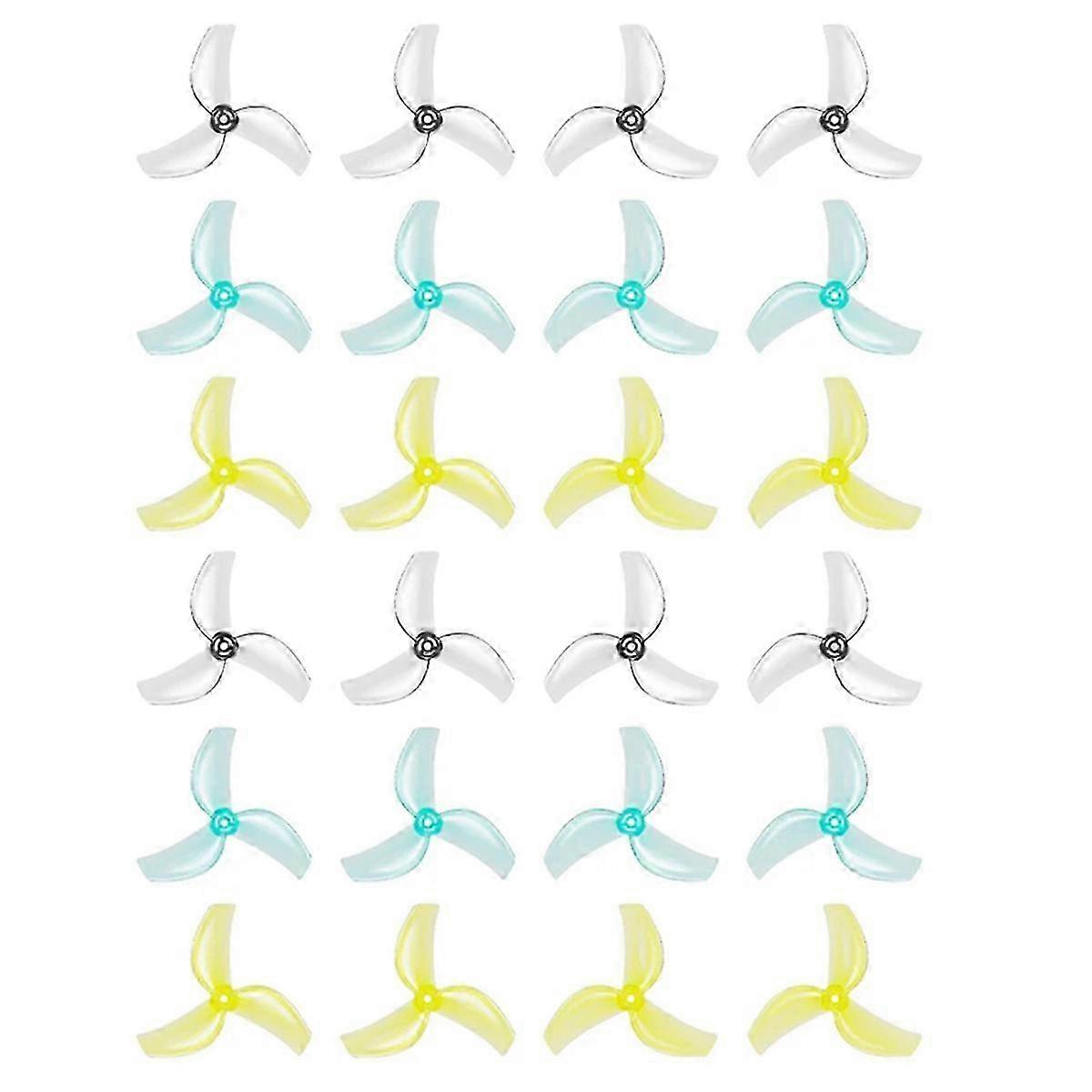 12Pairs 1611 3-Blades PC Propeller 12CW+12CCW Propeller for RC Pavo Femto Brushless BWhoop FPV Racing Quadcopter DThree Colors Mix SZRH A-SD
