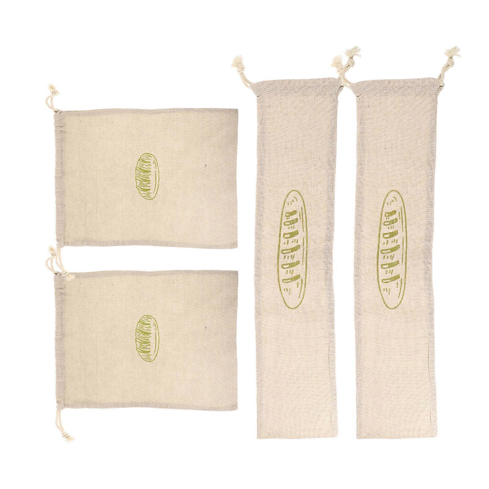 Reusable Bread Pouches for Home Baking, Secure Drawstring and Compact Size