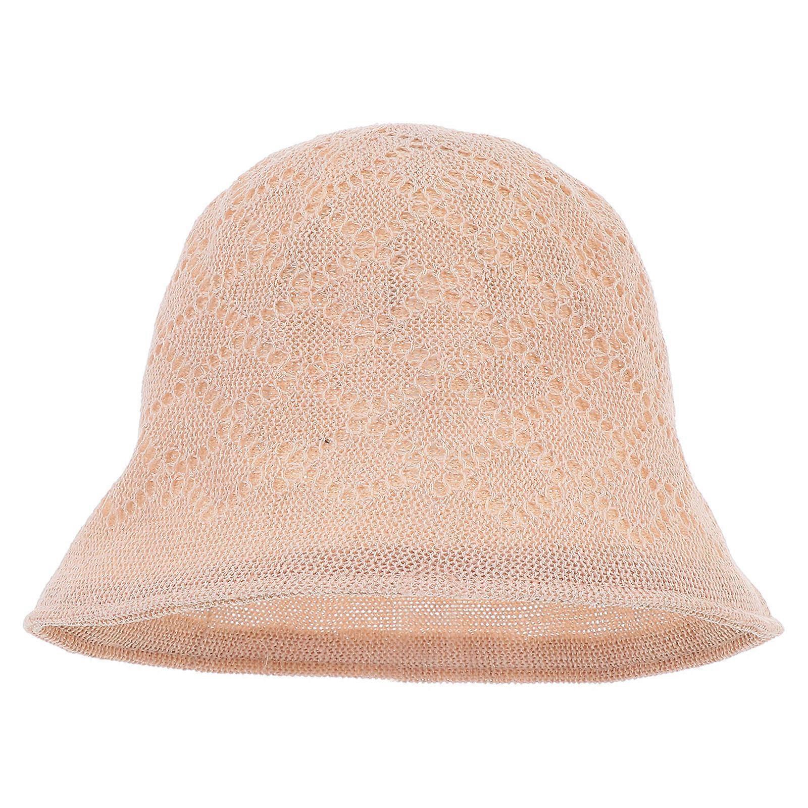 BeigeWomen's Fisherman Hat for Summer Sun Protection with Large Brim Comfortable Paper Material