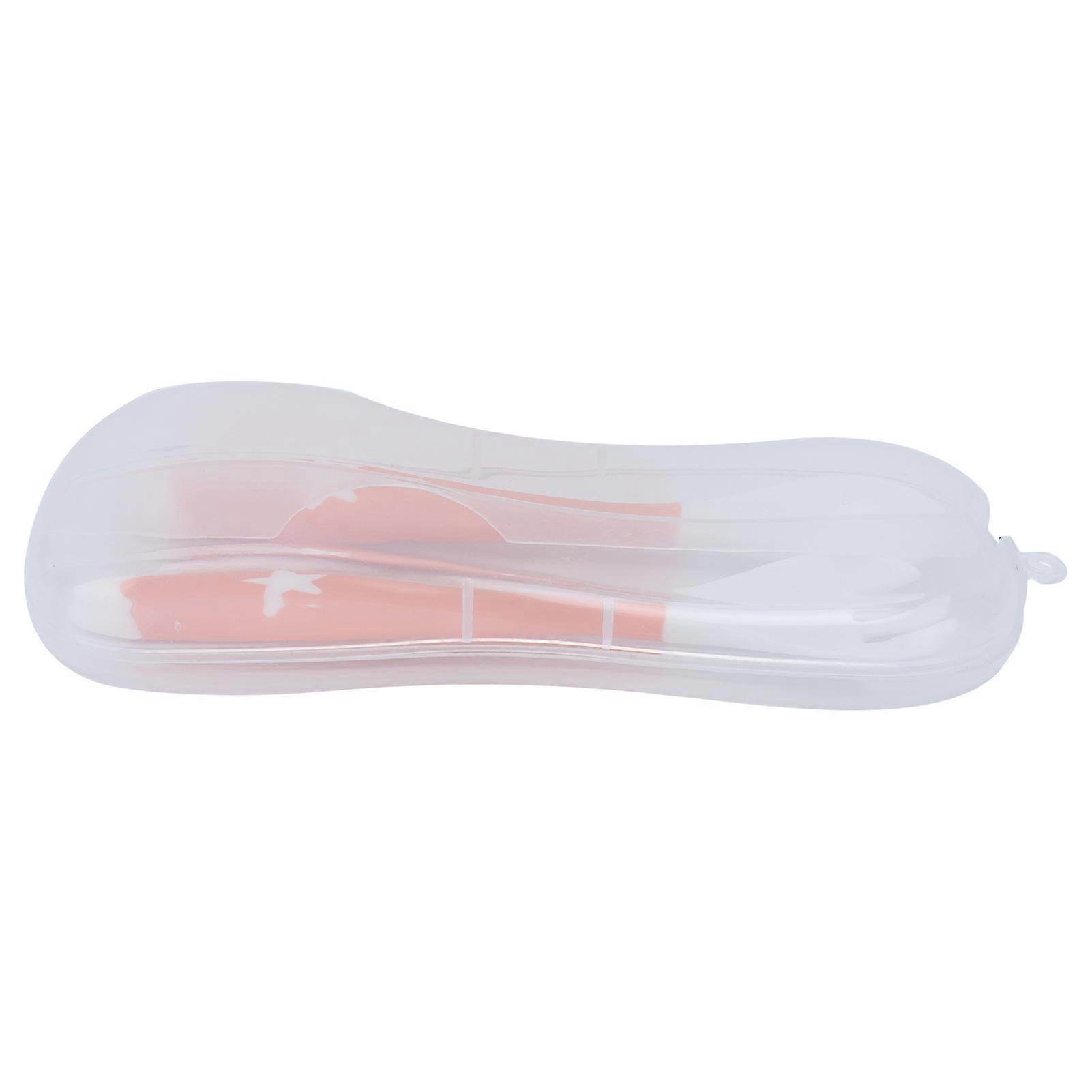 Baby Spoons Forks Set Infants Feeding Training Utensils Bendable Easy Grip TablewareOrange