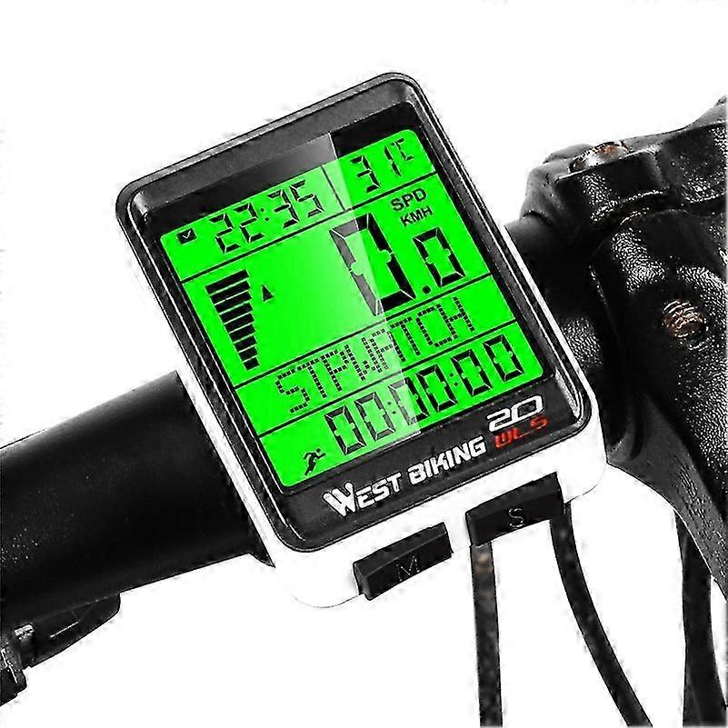 WEST BIKING 0702049 Wireless Mountain Road Bike Speedometer Waterproof Backlit Screen Cycling Speedometer