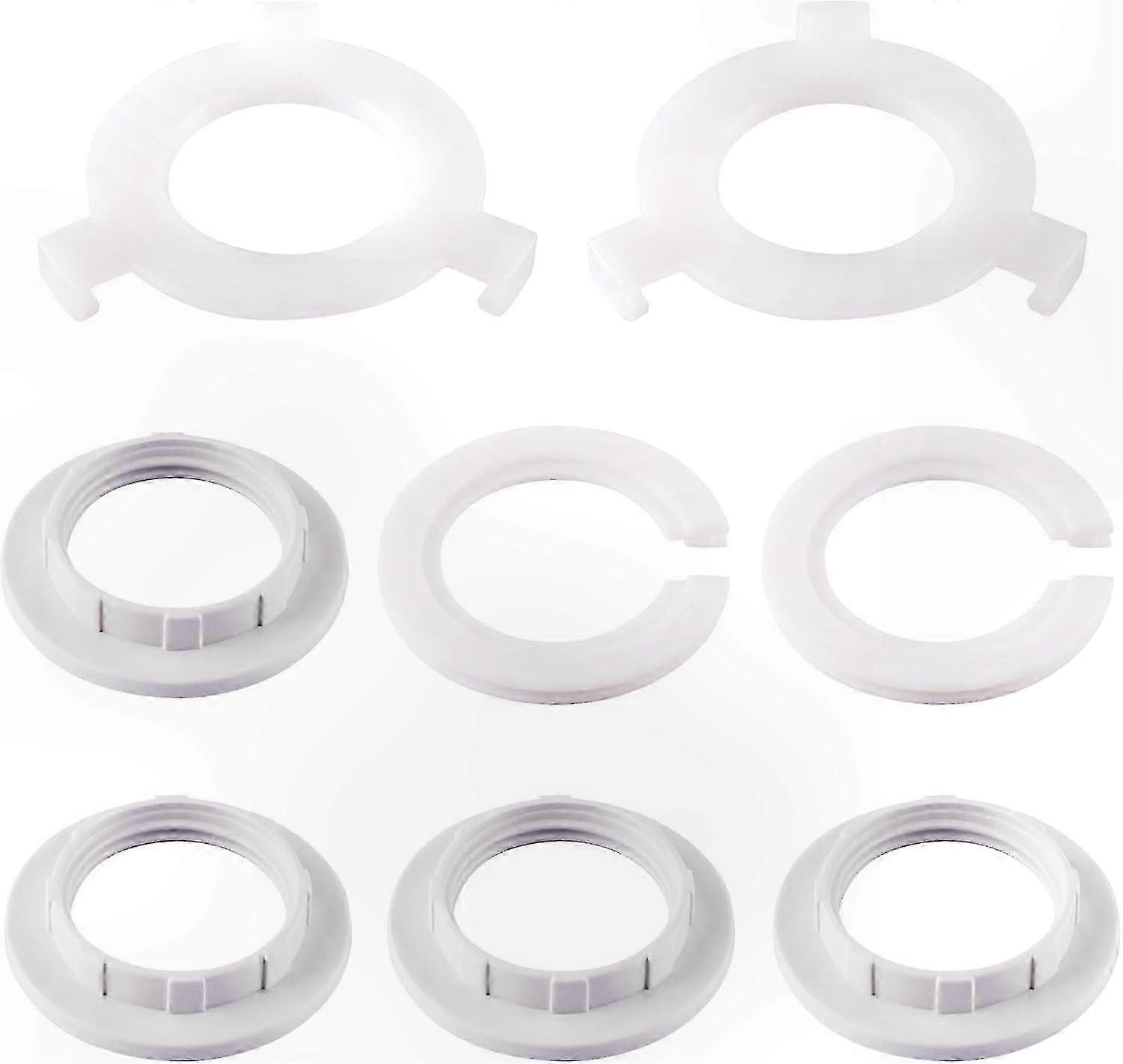 Plastic Lamp Shade Reducer Ring - 8 Pack E27 To E14 Lampshade Converter Rings