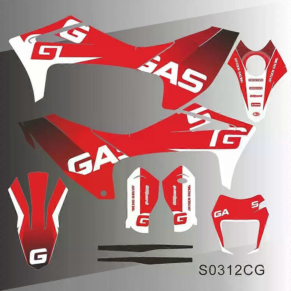 For GASGAS GAS GAS ES 700 ES700 2022 2023 2024 Graphics Decals Stickers Motorcycle Background Custom