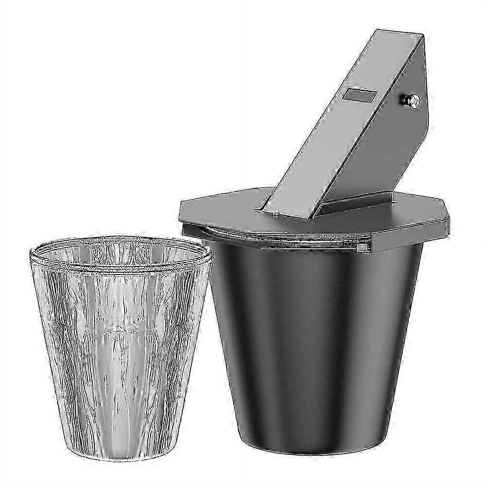 Upgraded Grease Bucket with Lid & Heat Coating - Large Capacity Heavy Duty Drip Bucket for Pellet Grills with 2 Foil Liners