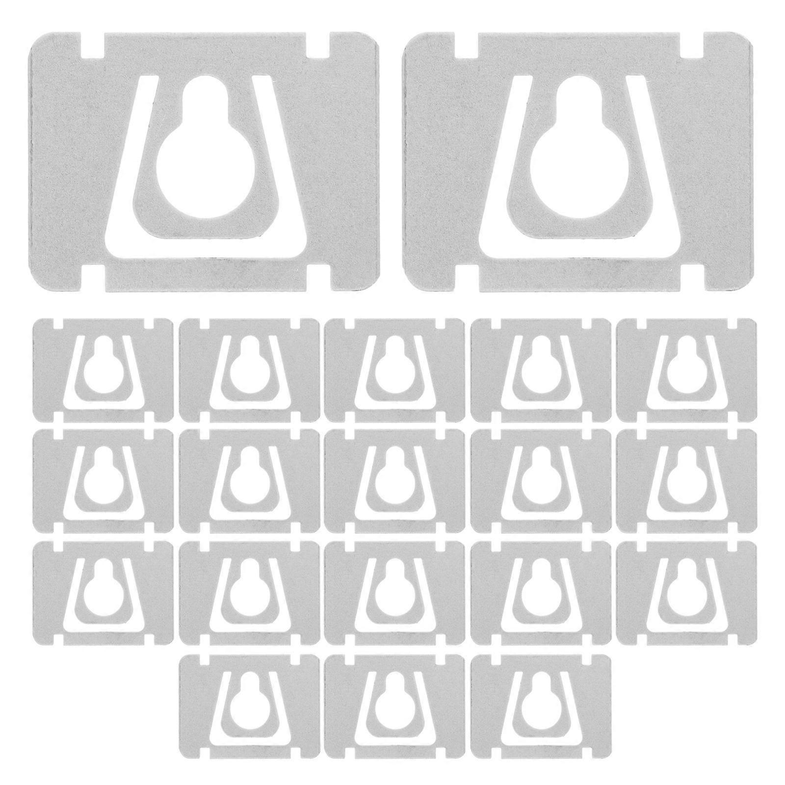 20Pcs Heavy Duty Picture Hangers Flush Mount Brackets For Decor Home Wall Art Display Round Frame Hooks Silver Durable Metal