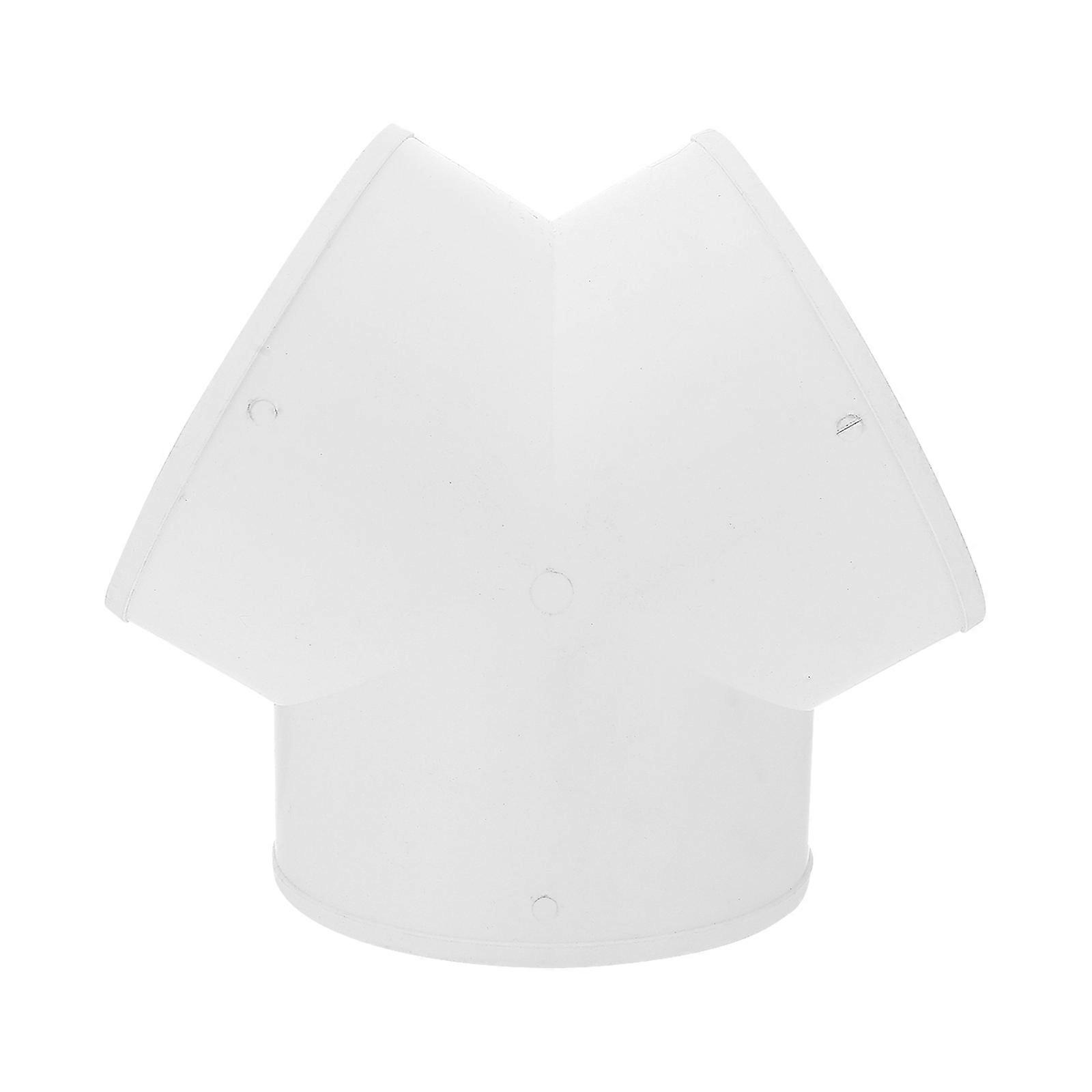 Useful Three Way Duct Connector for Exhaust Fan Made of Strong ABS Material White 1pc