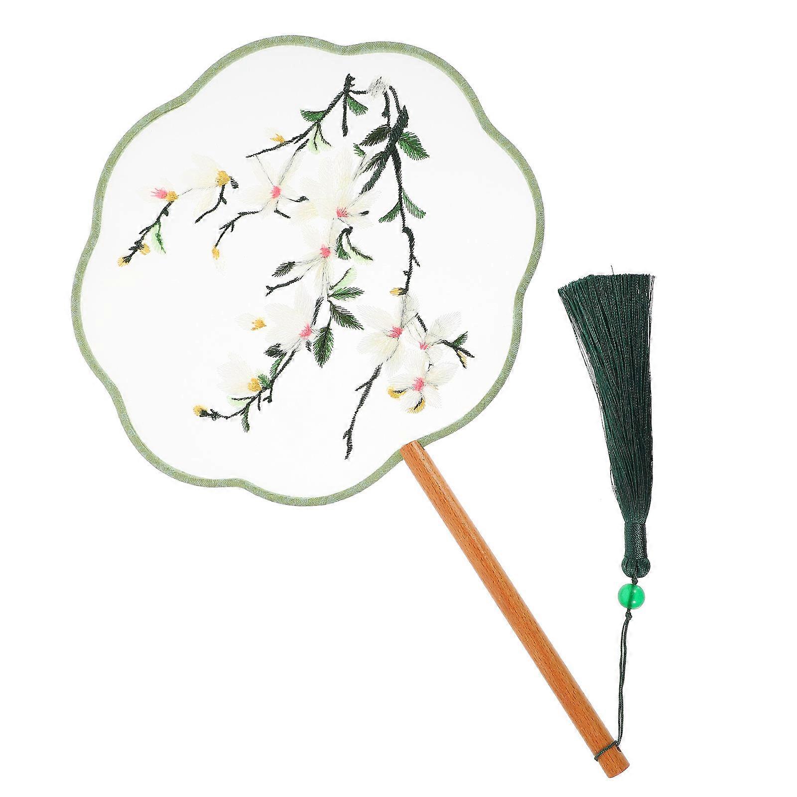 Elegant Double Sided Silk Embroidery Fan, Chinese Round Design for Home Décor and Artistic Photography – Summer Accessory