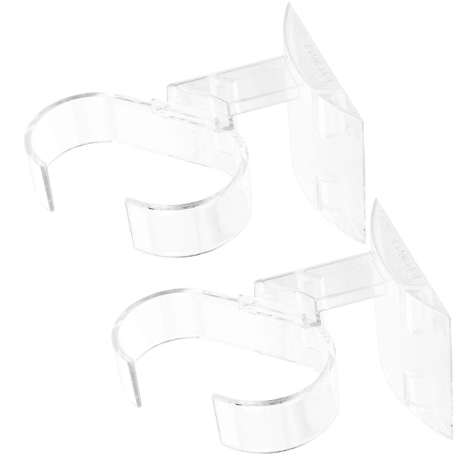 Watch Display Stand For Home Office Supermarket Display Window Transparent Acrylic C-Shape Organize 2 Pcs