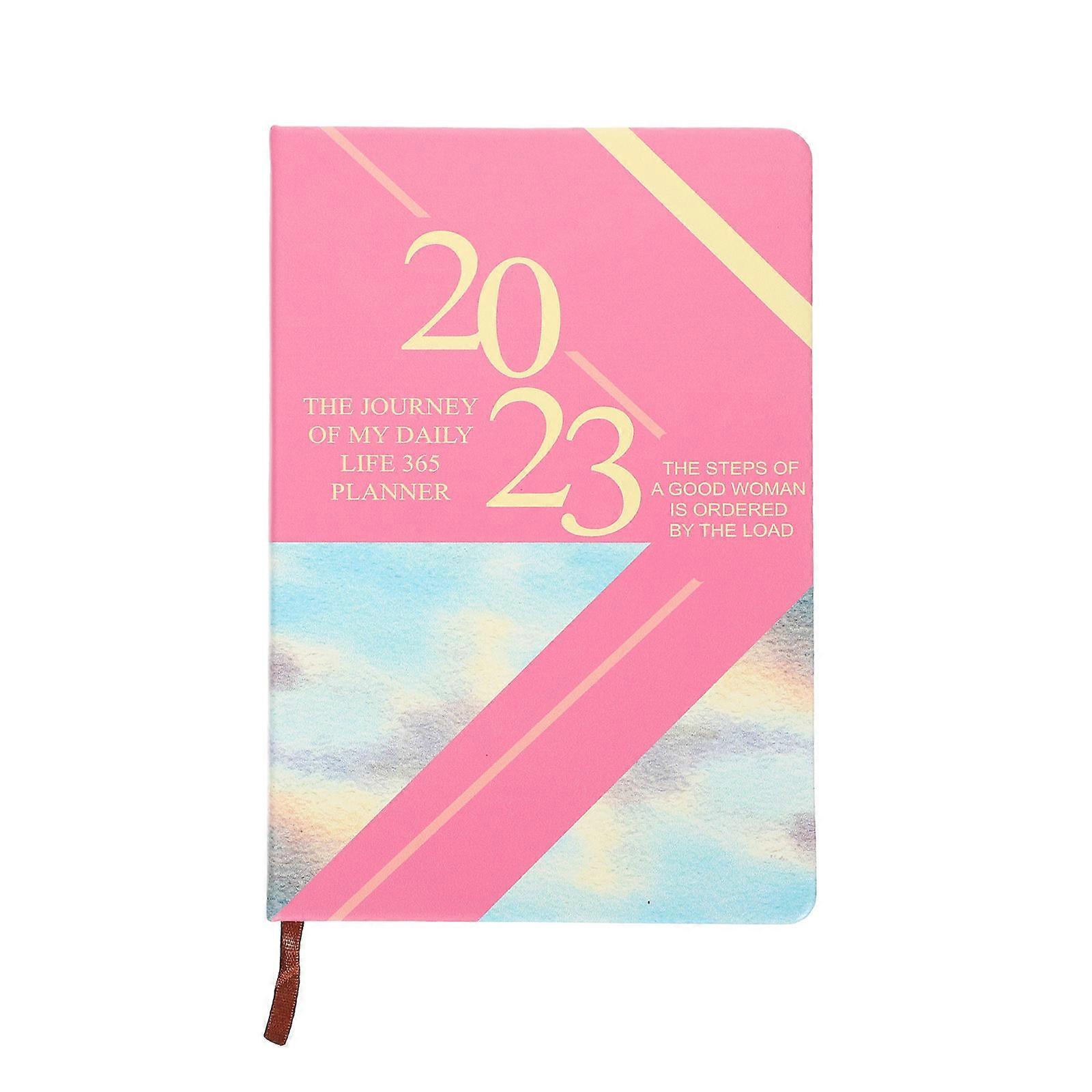Pink Paper Schedule Planner Notebook for Office Use with Delicate Design and Convenient Size