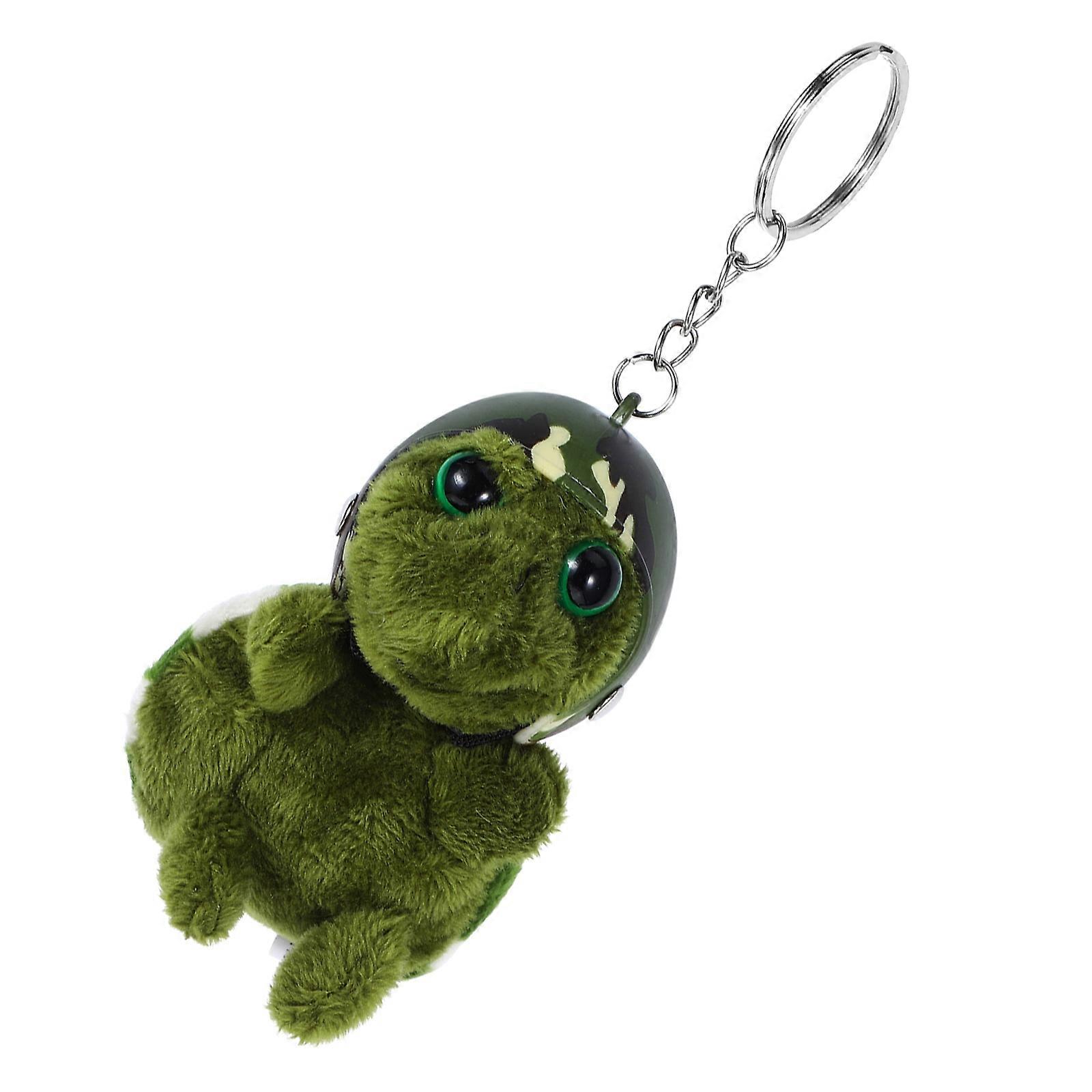 Turtle Shaped Keychain Decoration Charm Practical Travel Bag Ornament with Plush Design 1Pack