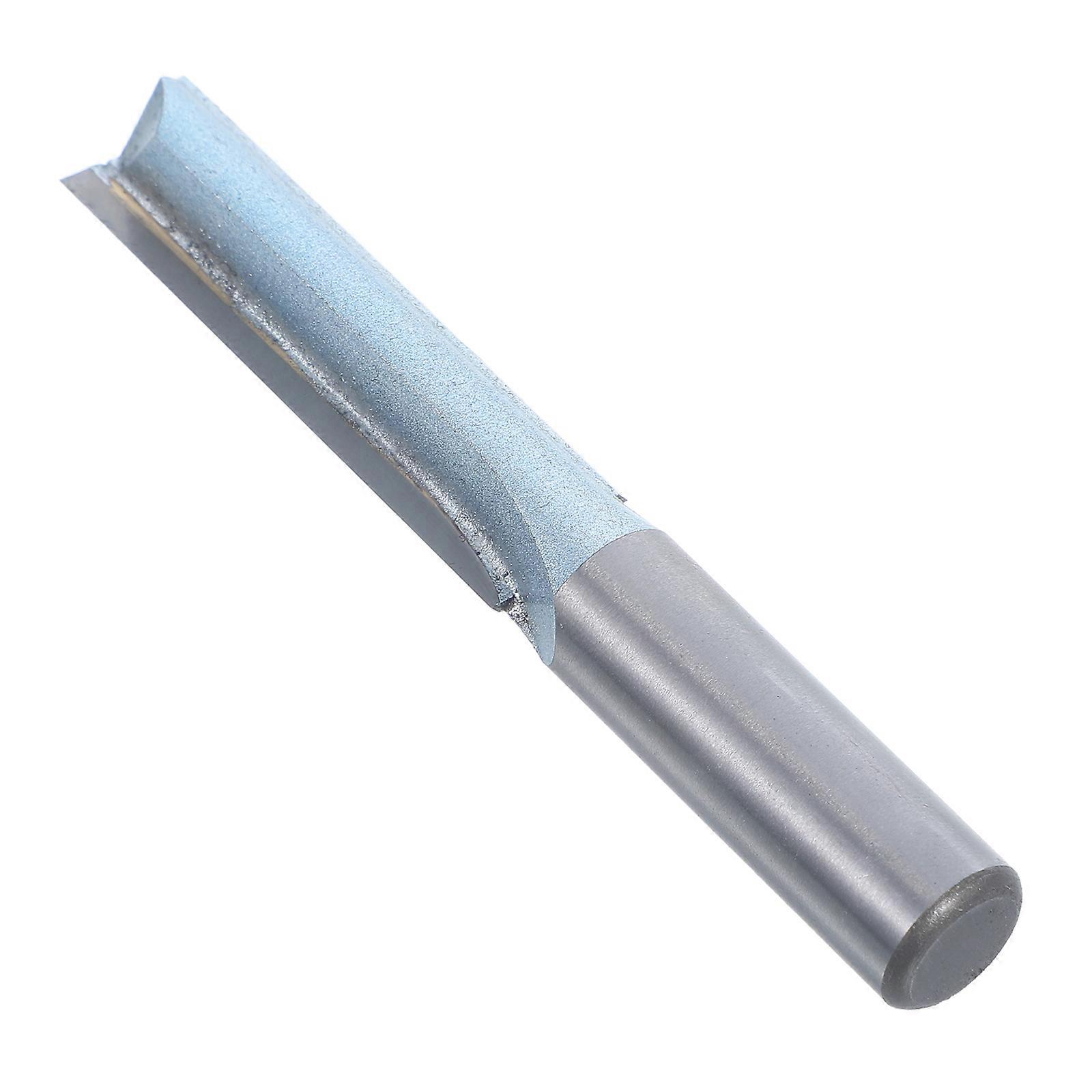 Double Flute Straight Router Bit for Drilling Ideal for Grooves and Hollows in Plywood Wood Silver 1/2 Inch