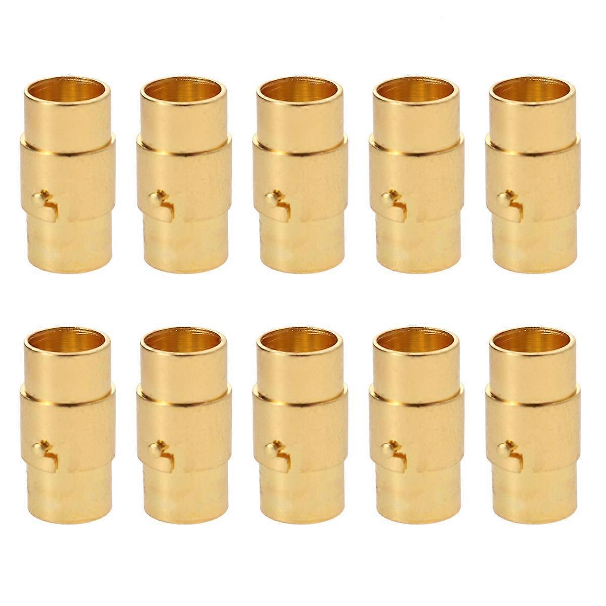 10Pcs Magnetic Closure Round Clasps Necklace Accessories For Craft Enthusiasts And Jewelry Makers Cord Projects Hole Diameter 8MM