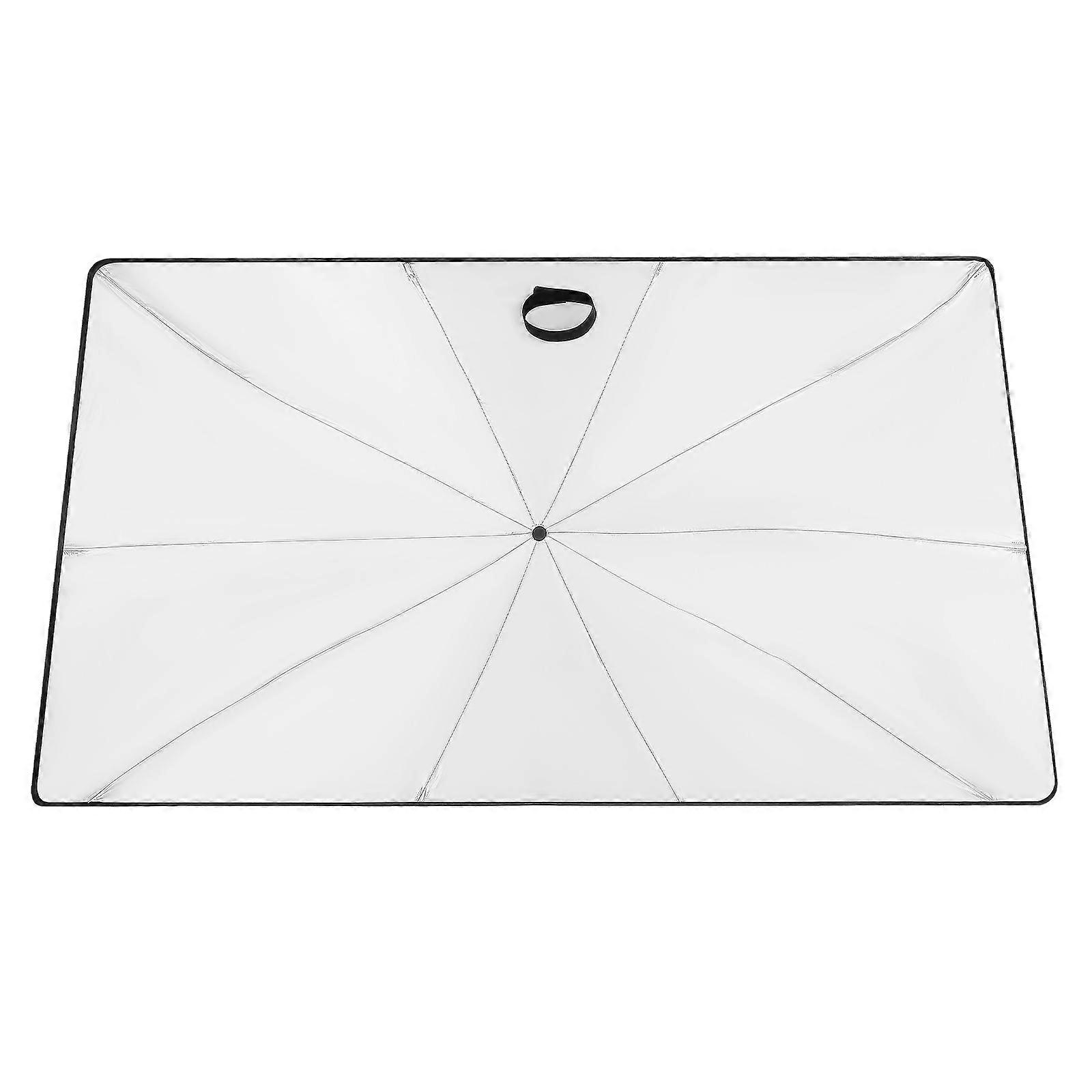 Collapsible Windshield Sun Shade Umbrella With Titanium Silver Layer For Car Owners In Hot Weather And Outdoor Parking 140.00X80.00X1.00CM 1Pack