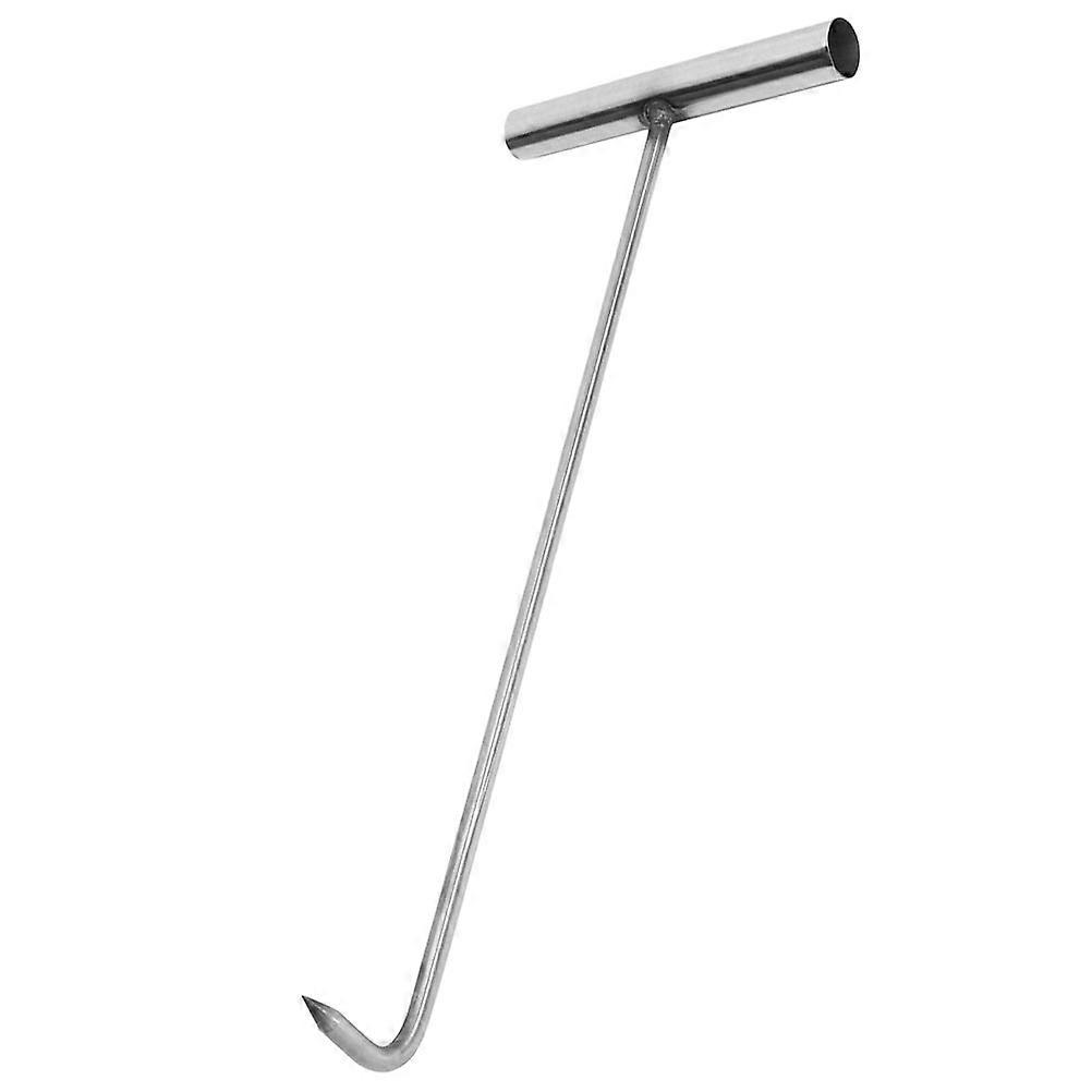 Stainless Steel Manhole Cover Hook Lifter Tool for Rolling Doors and Sewer Lids – Versatile Use in Construction and Household Applications