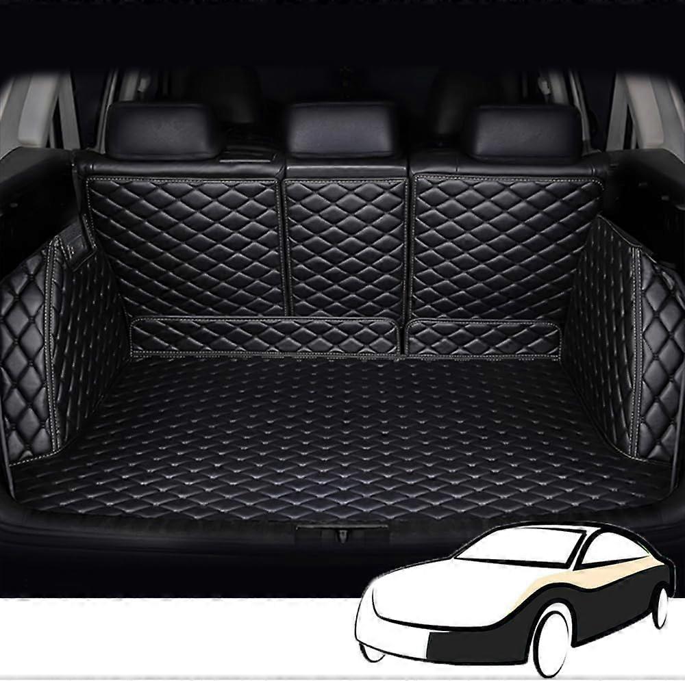 Car Leather Boot Mats Land Rover Defender 110 2020-2024, Full Circuit Boot Protective Mat, Boot Liner Black