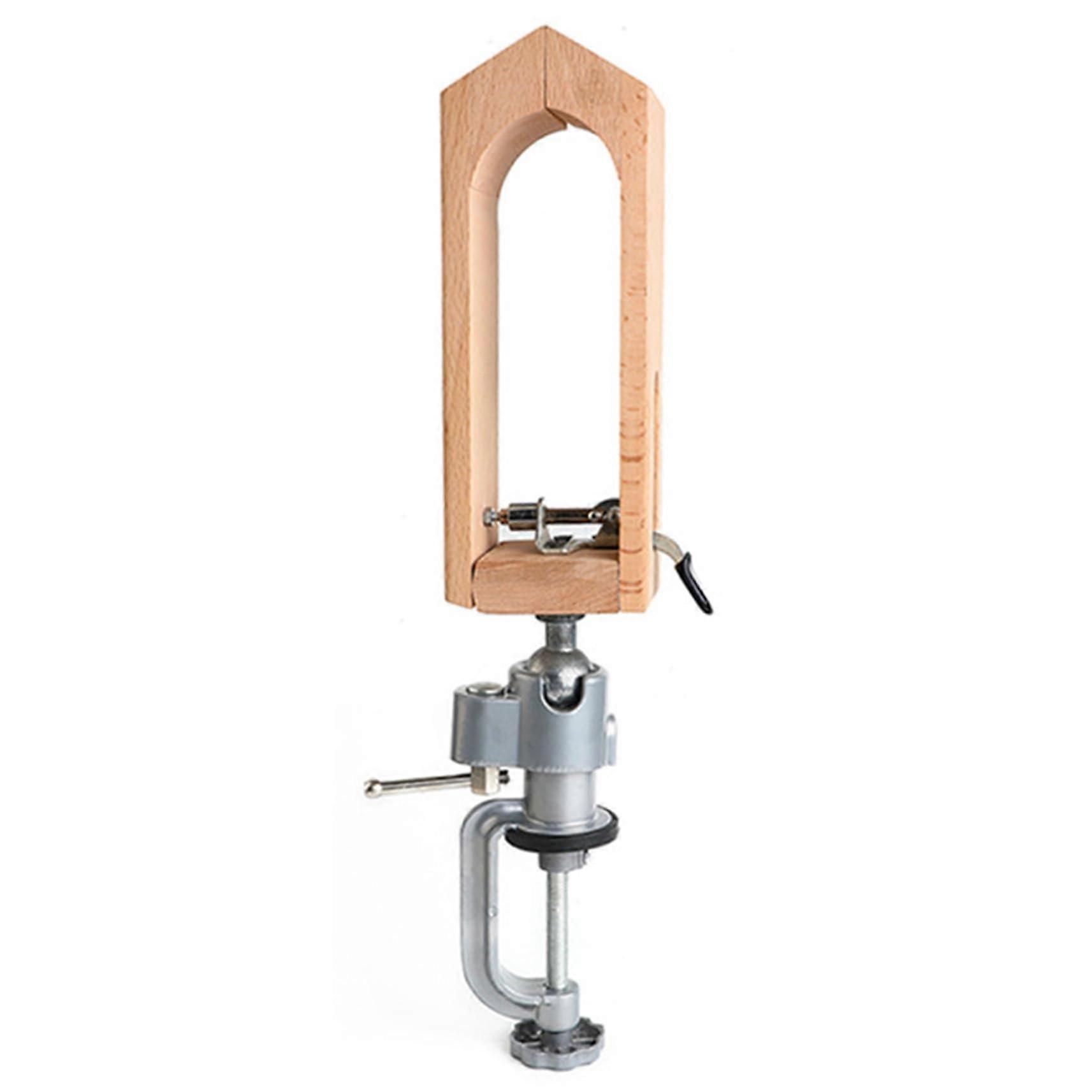 Stitching Pony Leatherworking, 360-Degree Rotation, Wooden Adjustable Clamp Tool, Universal Leather Craft Clamp
