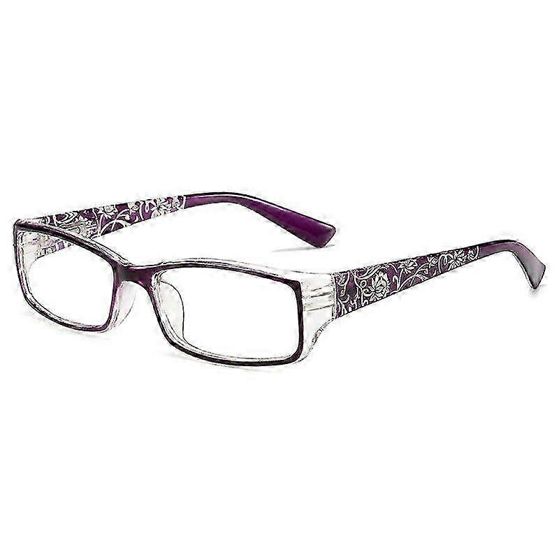 Blue Light Blocking Reading Glasses for Women with Spring Hinge and Carved Design