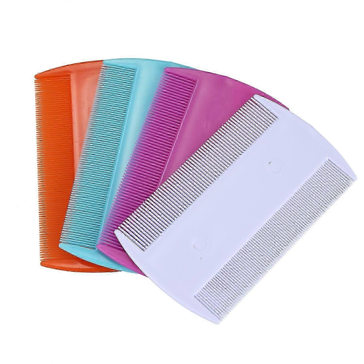 Fine tooth lice combs for pets - 4pcs double sided grooming combs