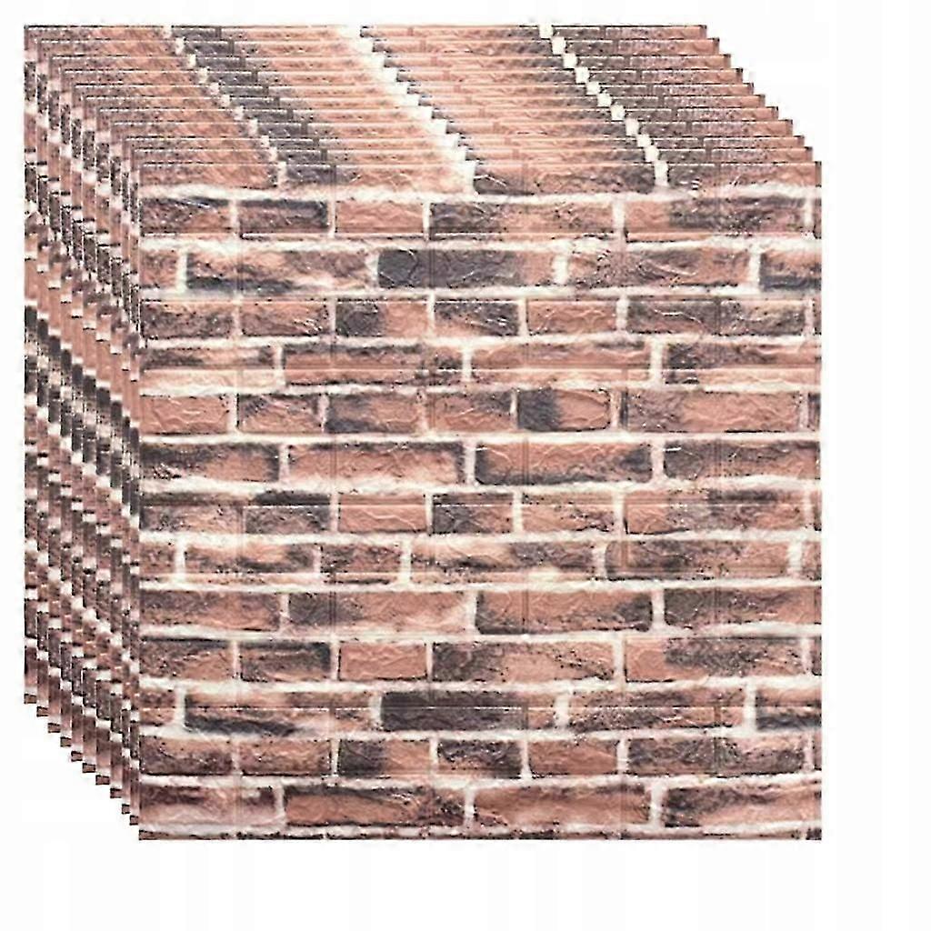 10pcs 3d Wall Panels Self-adhesive Brick Wallpaper