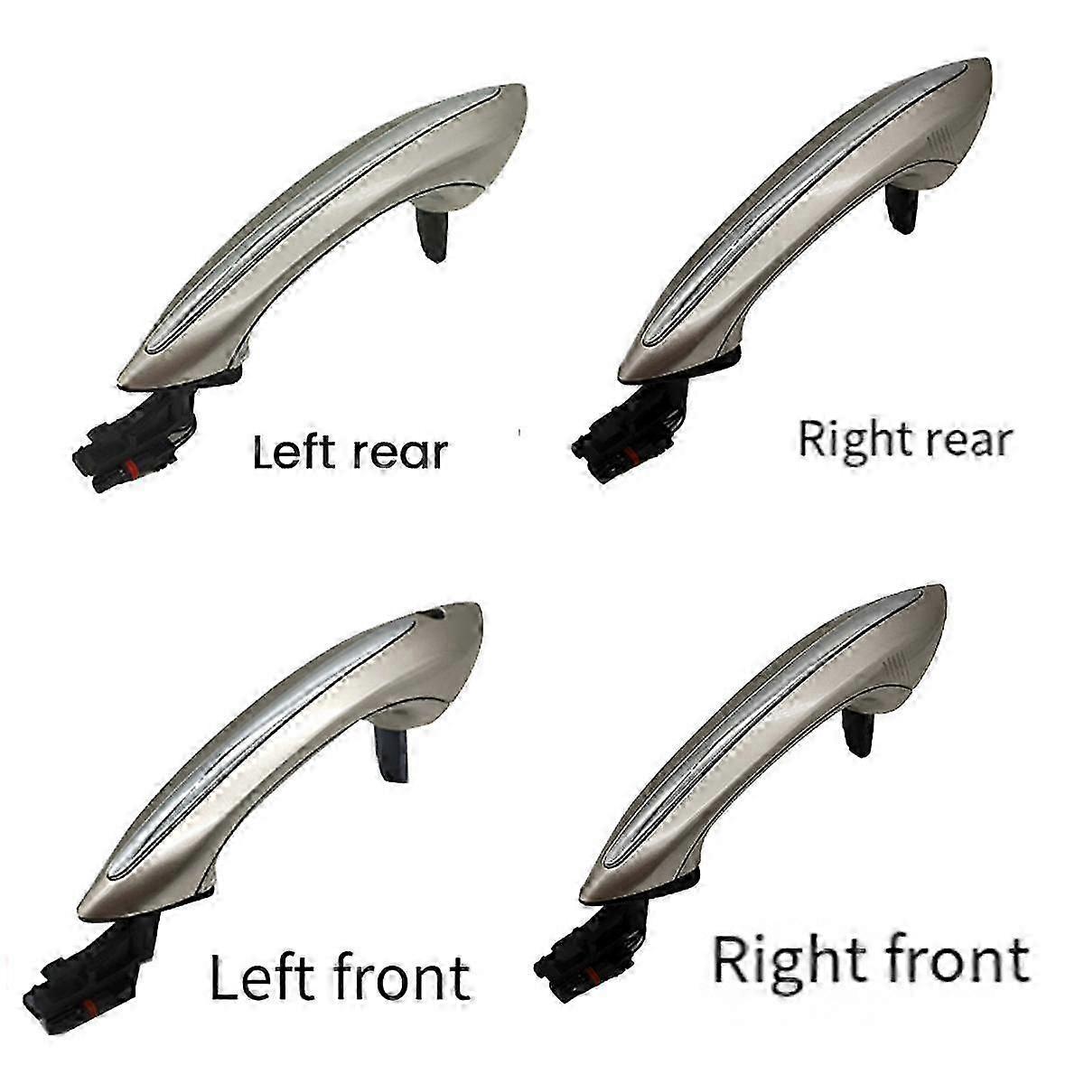 Right Rear Exterior Comfort Access Door Handle for BMW 5 Series F18 GT F07 & 7 Series F02, Part Number 51217231934 in Champagne Color