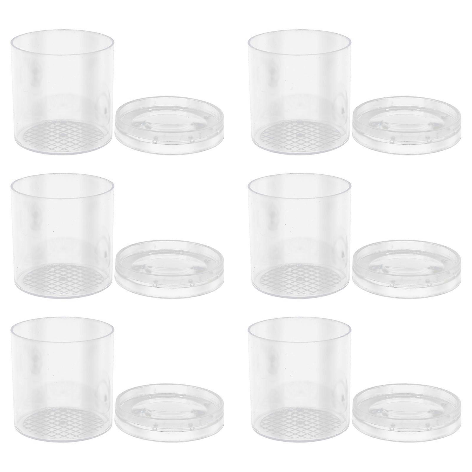 6pcs Transparent Insect Observation Jar with Magnifying Viewer for Nature Exploration, Bug Collecting, and Science Activities