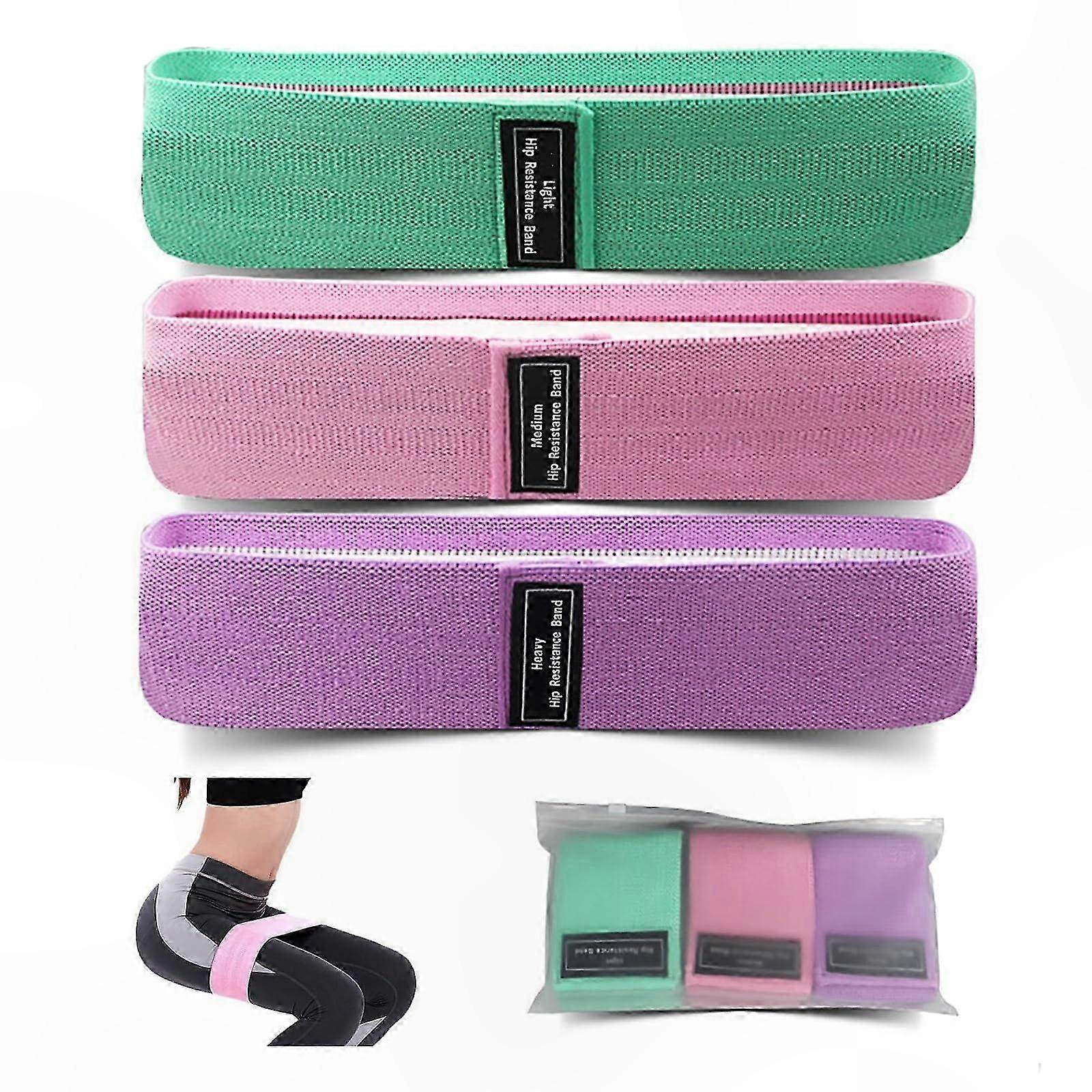 Resistance Bands for Hip and Leg Workouts with Non-Slip Elastic Design and 3 Strength Levels