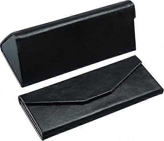 2 Pack Eyeglasses Case Foldable Holder Easy to Carry Matte Leather