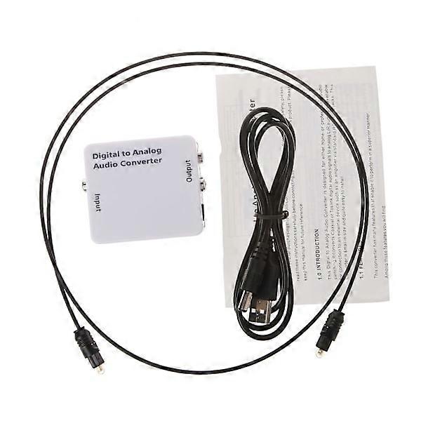TV Optical SPDIF/Coaxial Digital to Analog Audio Converter Headphone Output RCA L/R