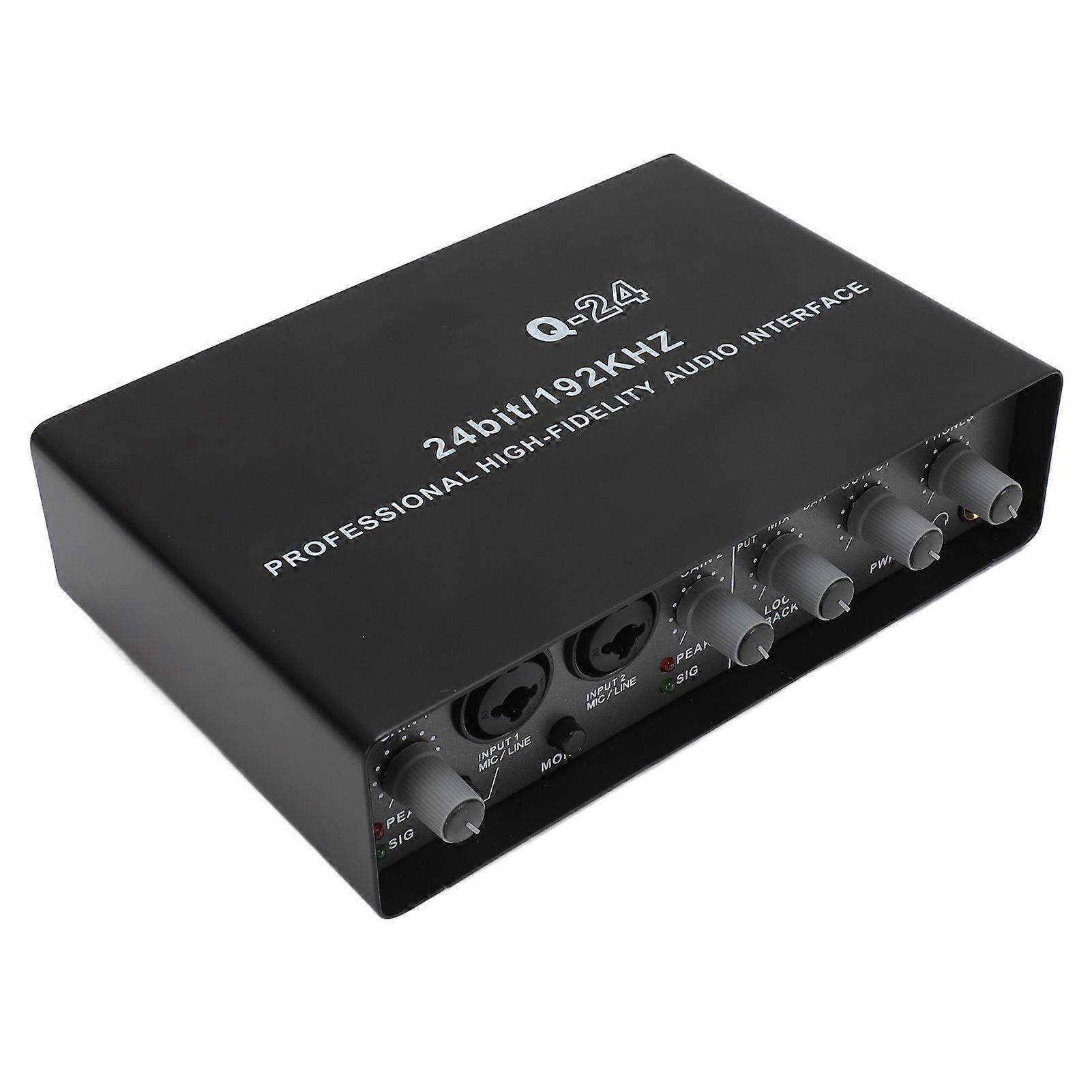 Professionelles 48V Phantomspeisung Sound Interface 24BIT 192KHZ DSP